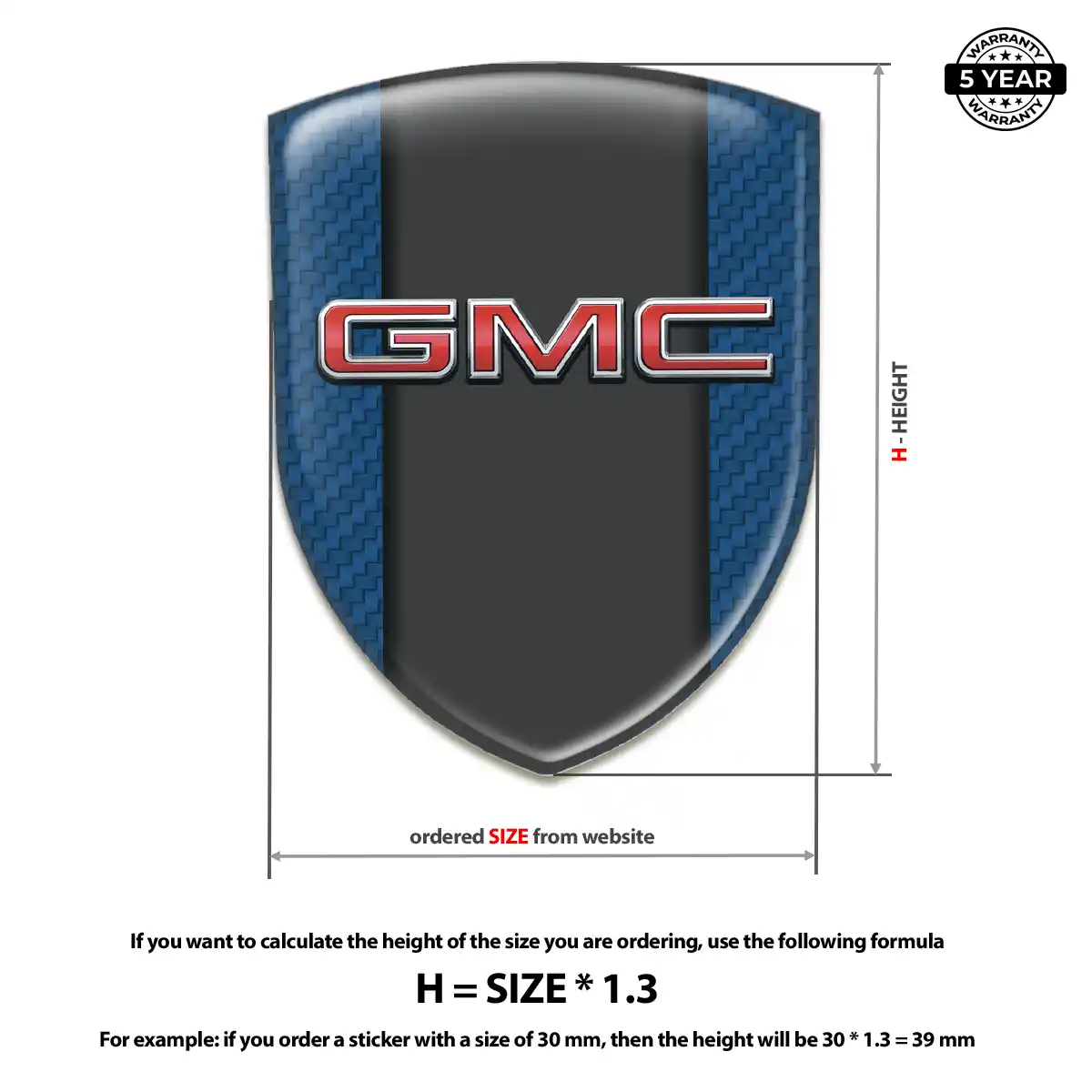 GMC Automotive Emblem Sticker Exclusive Series