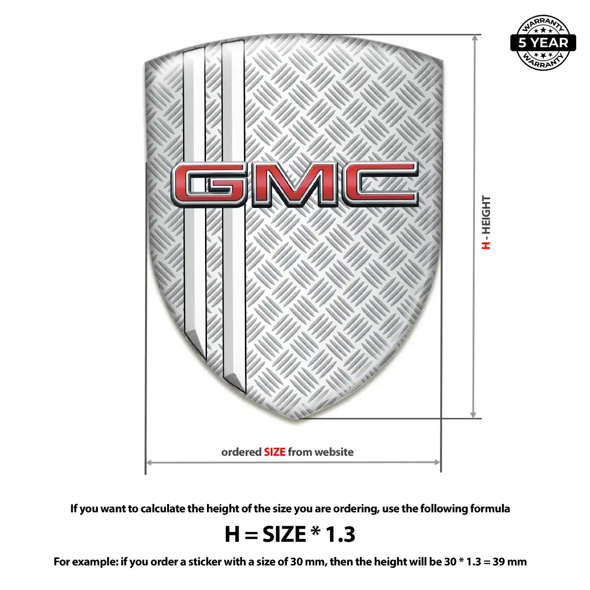 GMC Automotive Emblem Sticker Interior Luxe