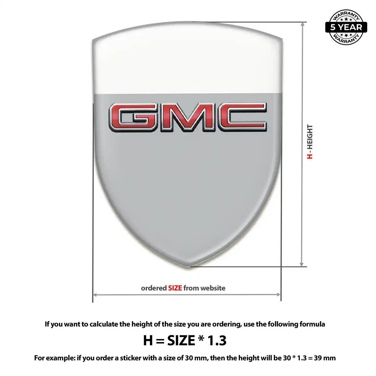 GMC Automotive Emblem Sticker Noble Edition