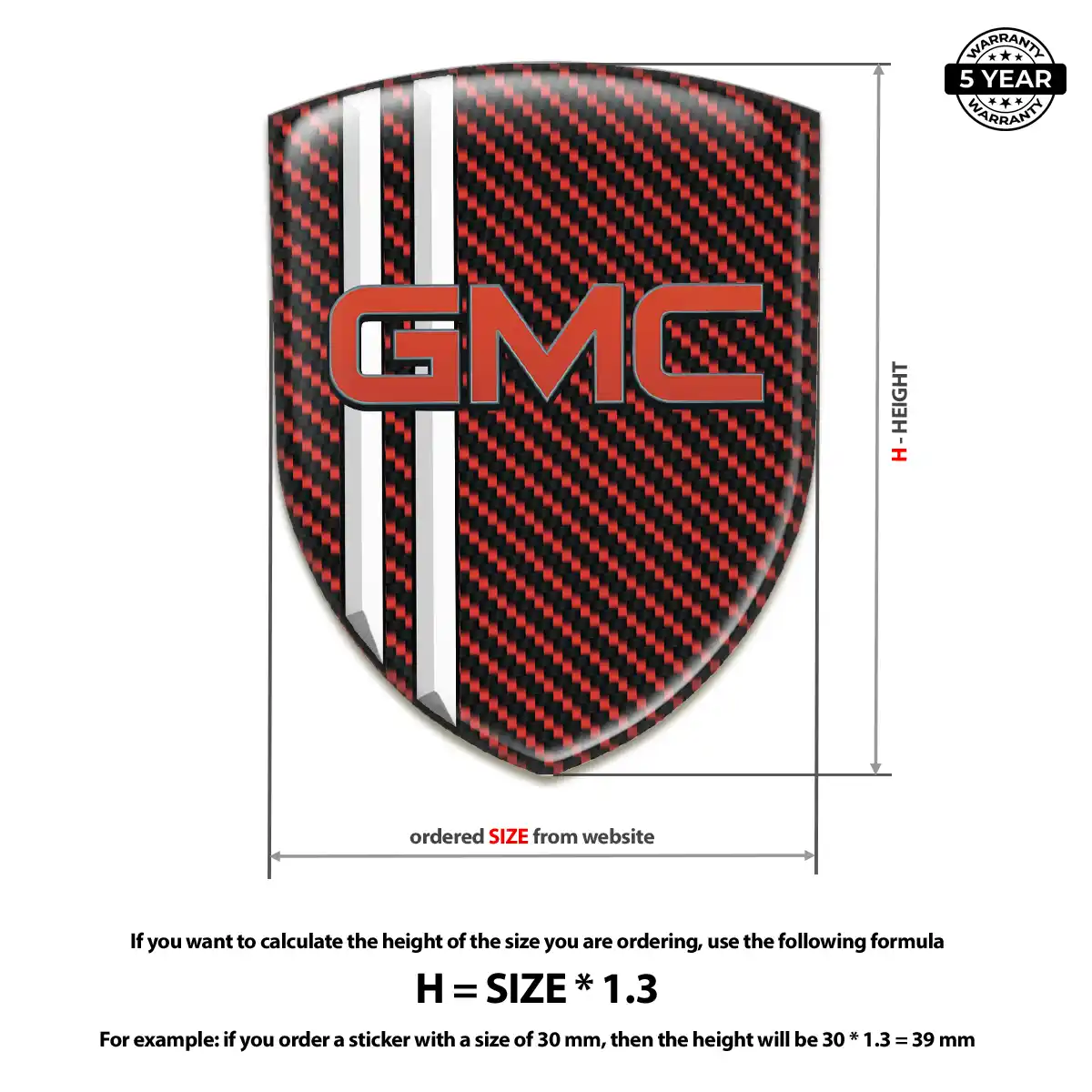 GMC Automotive Emblem Sticker Opulent Line
