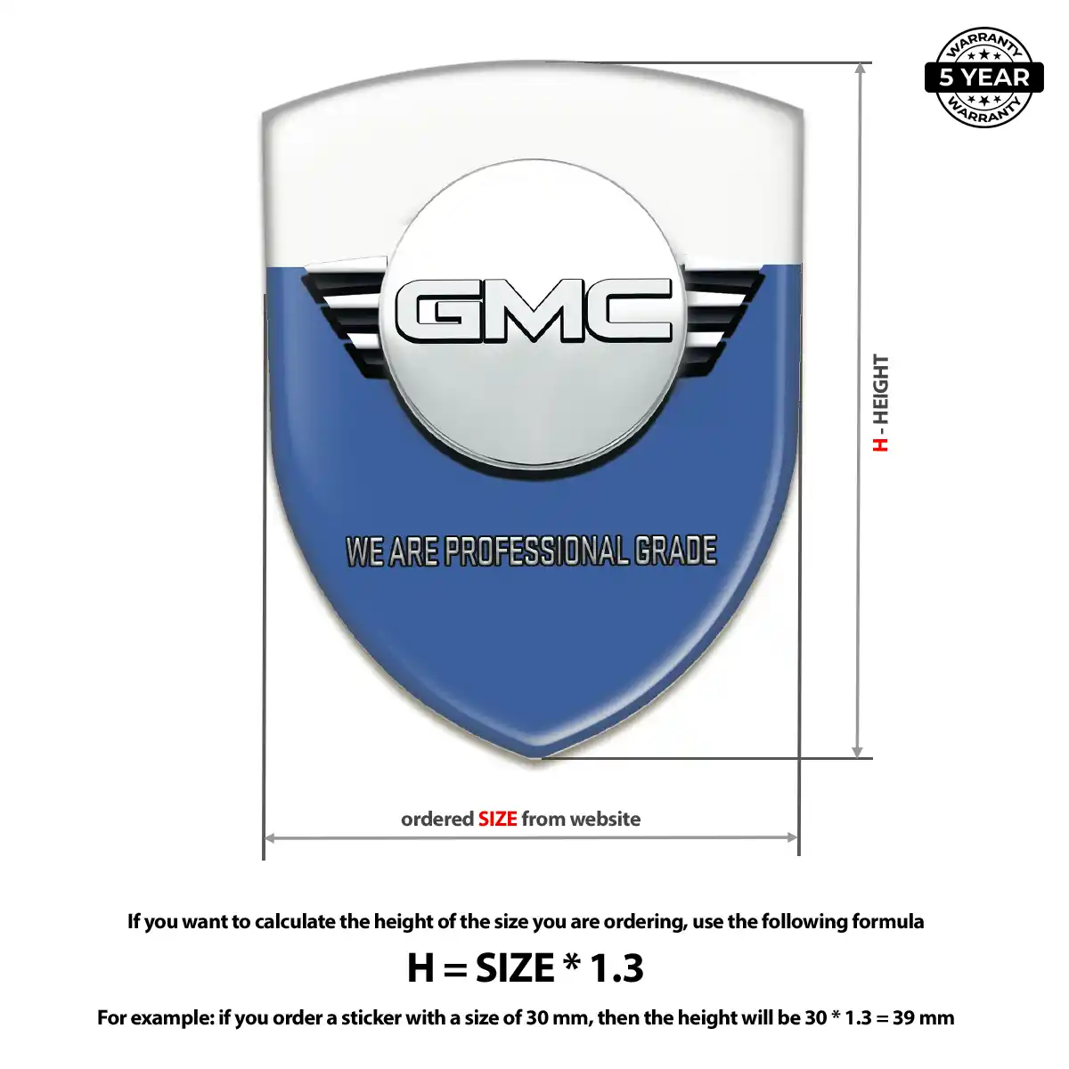 GMC Automotive Emblem Sticker Sleek Style