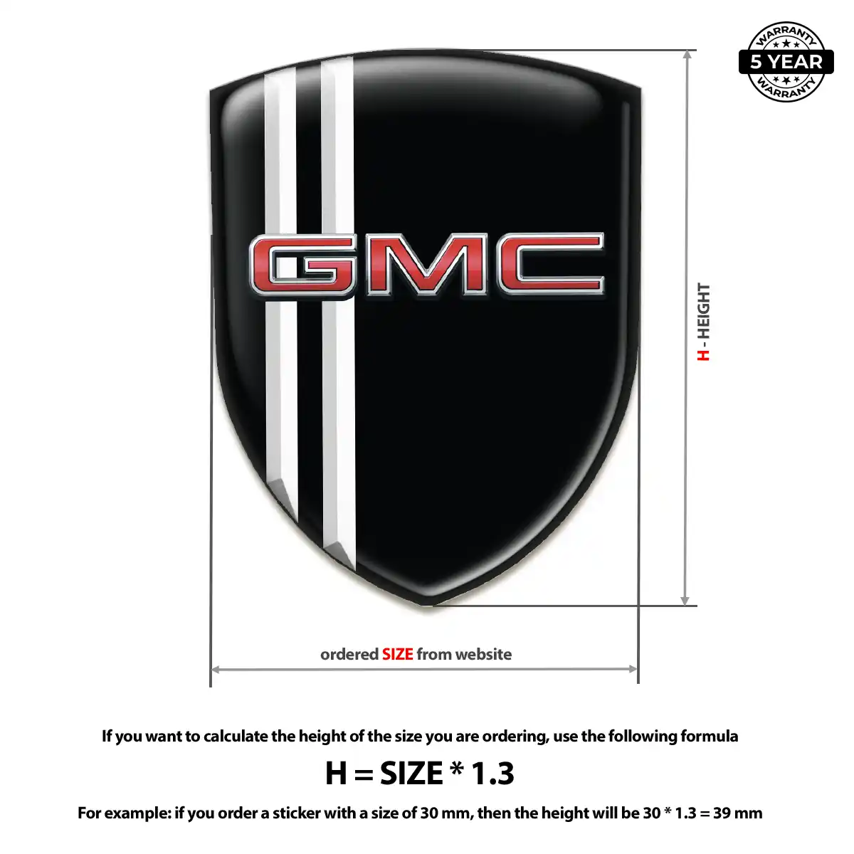 GMC Automotive Emblem Sticker Superior Craft