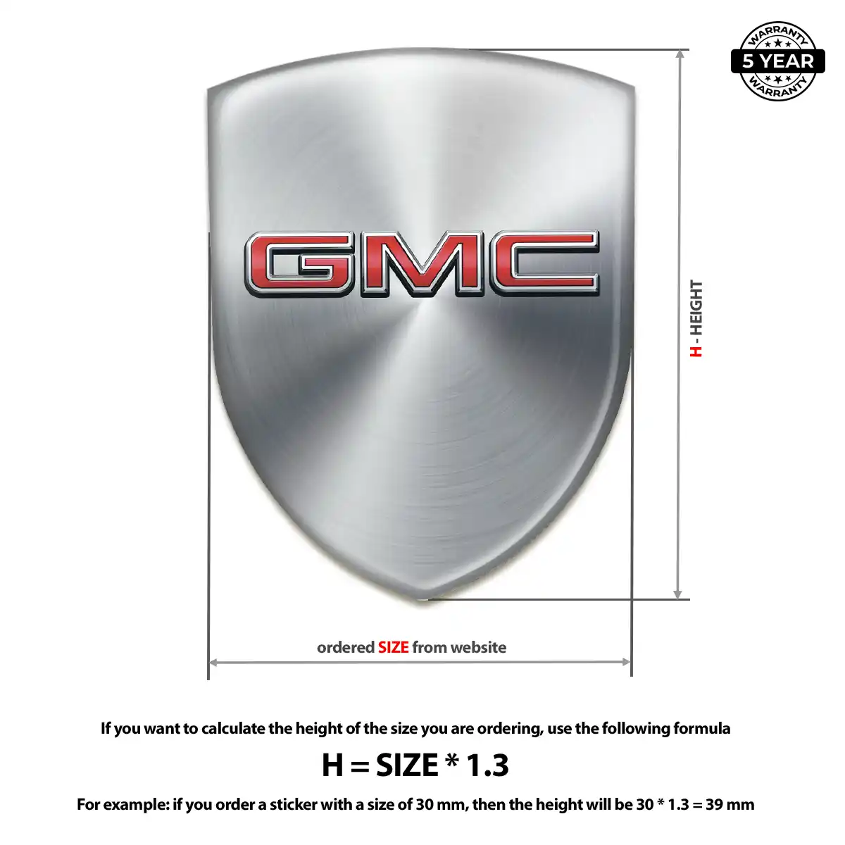 GMC Automotive Logo Sticker Elite Finish