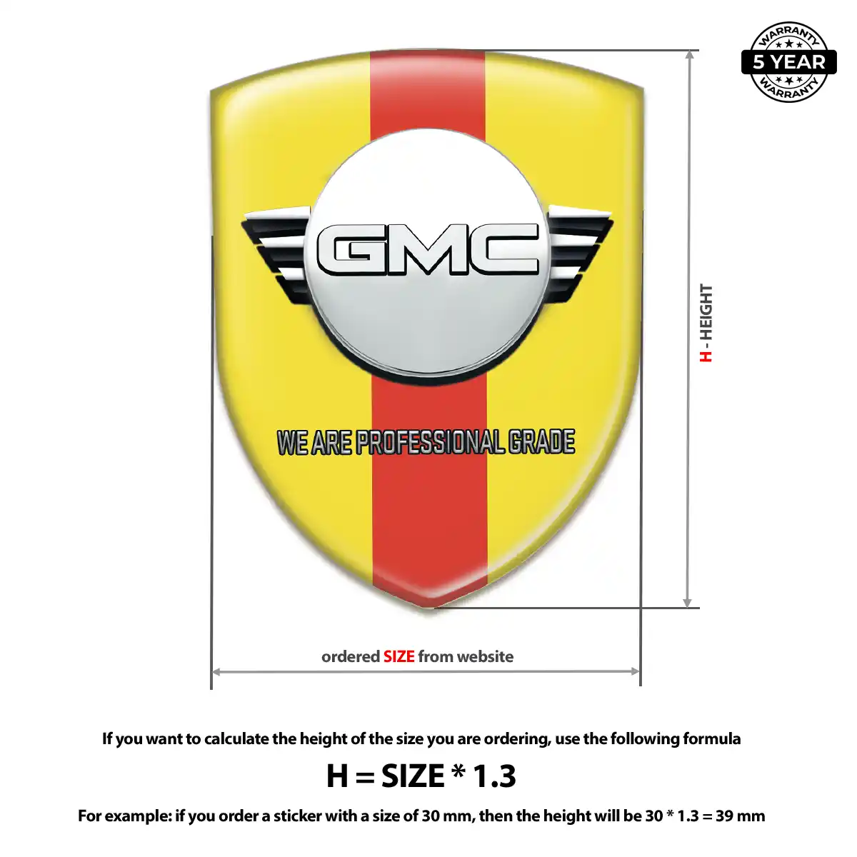 GMC Automotive Logo Sticker Exclusive Series