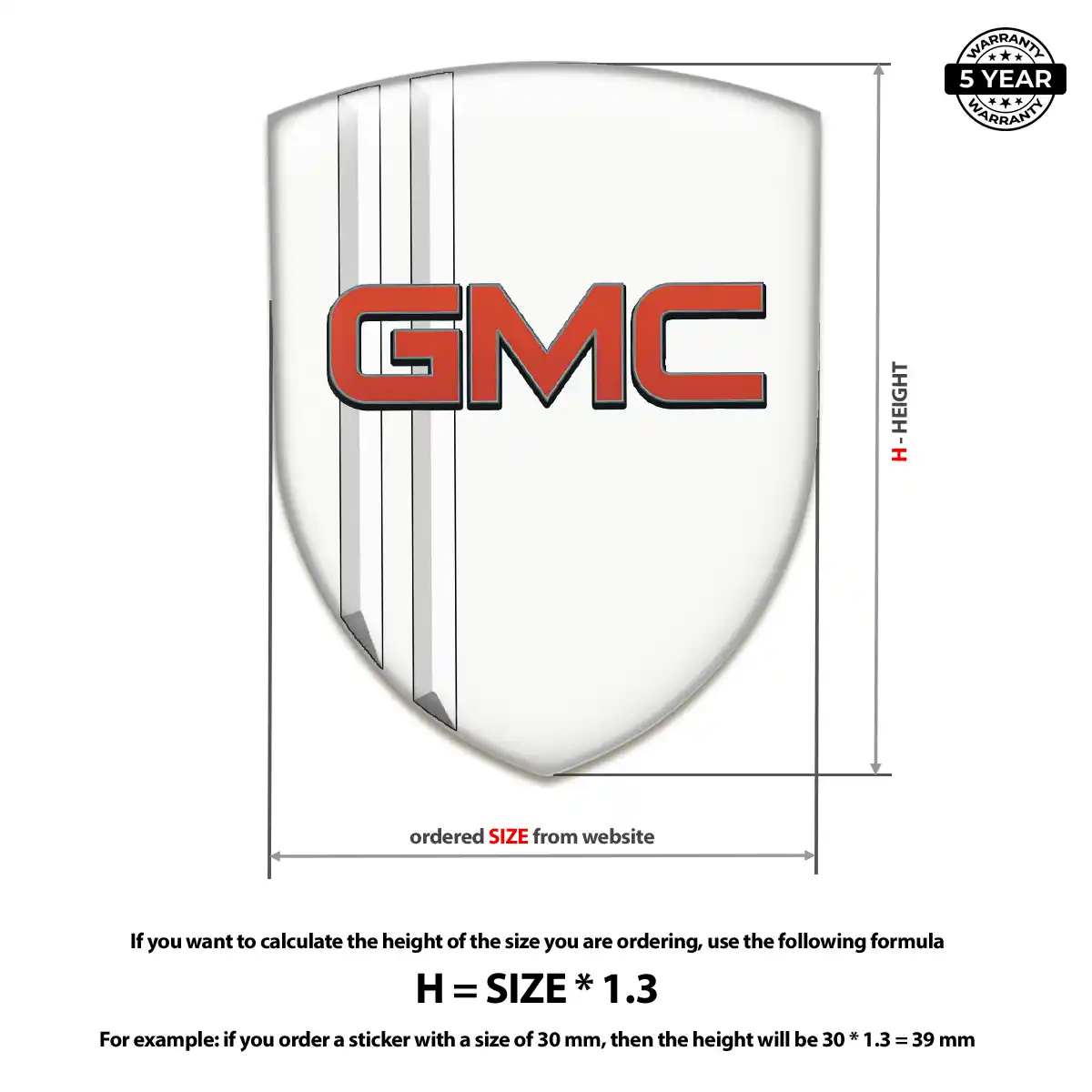 GMC Automotive Logo Sticker Noble Edition