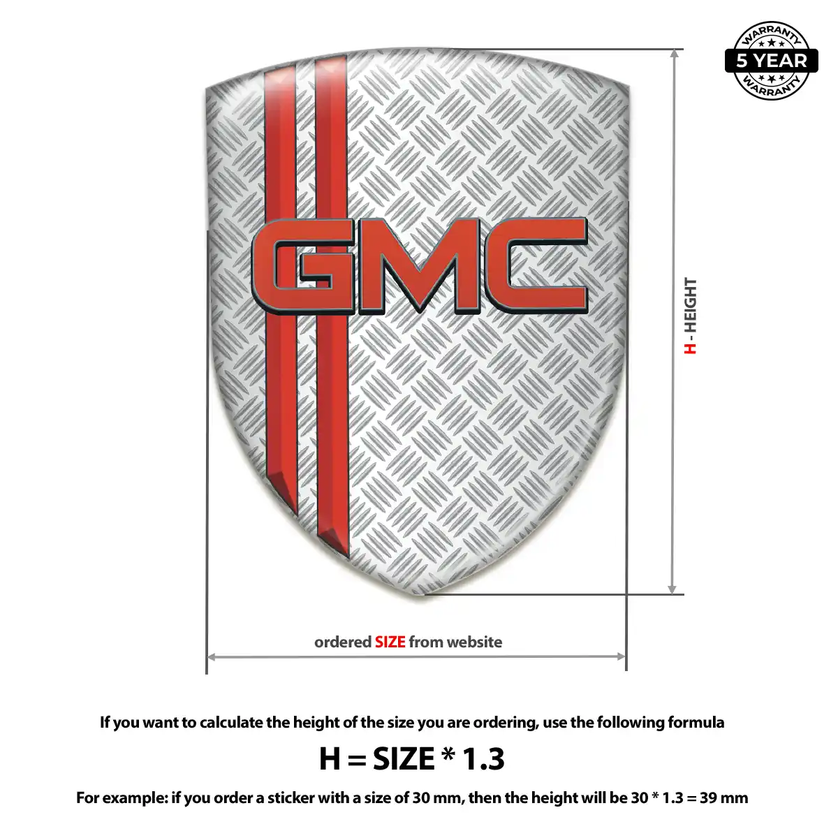 GMC Automotive Logo Sticker Resin Elite