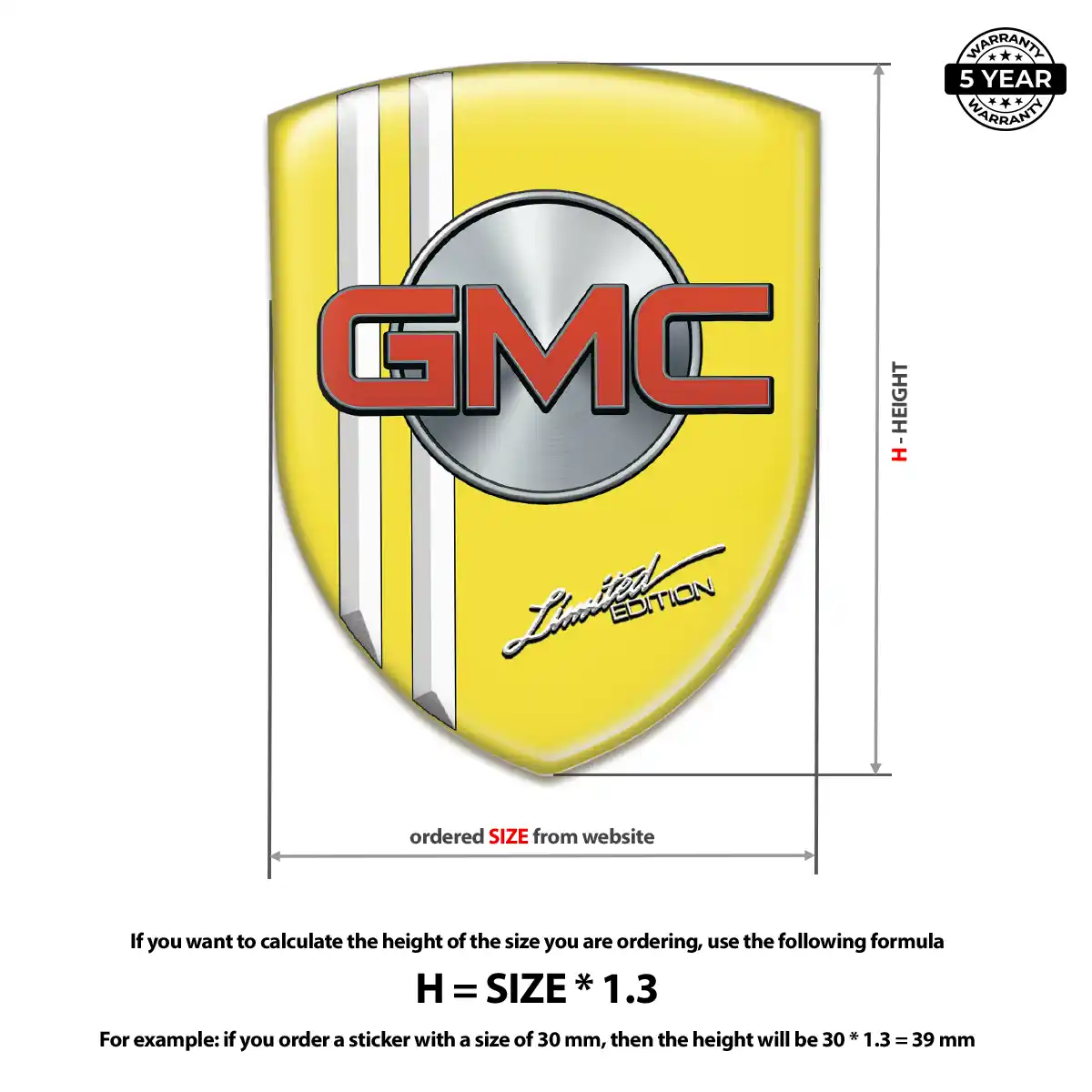 GMC Automotive Logo Sticker Superior Craft
