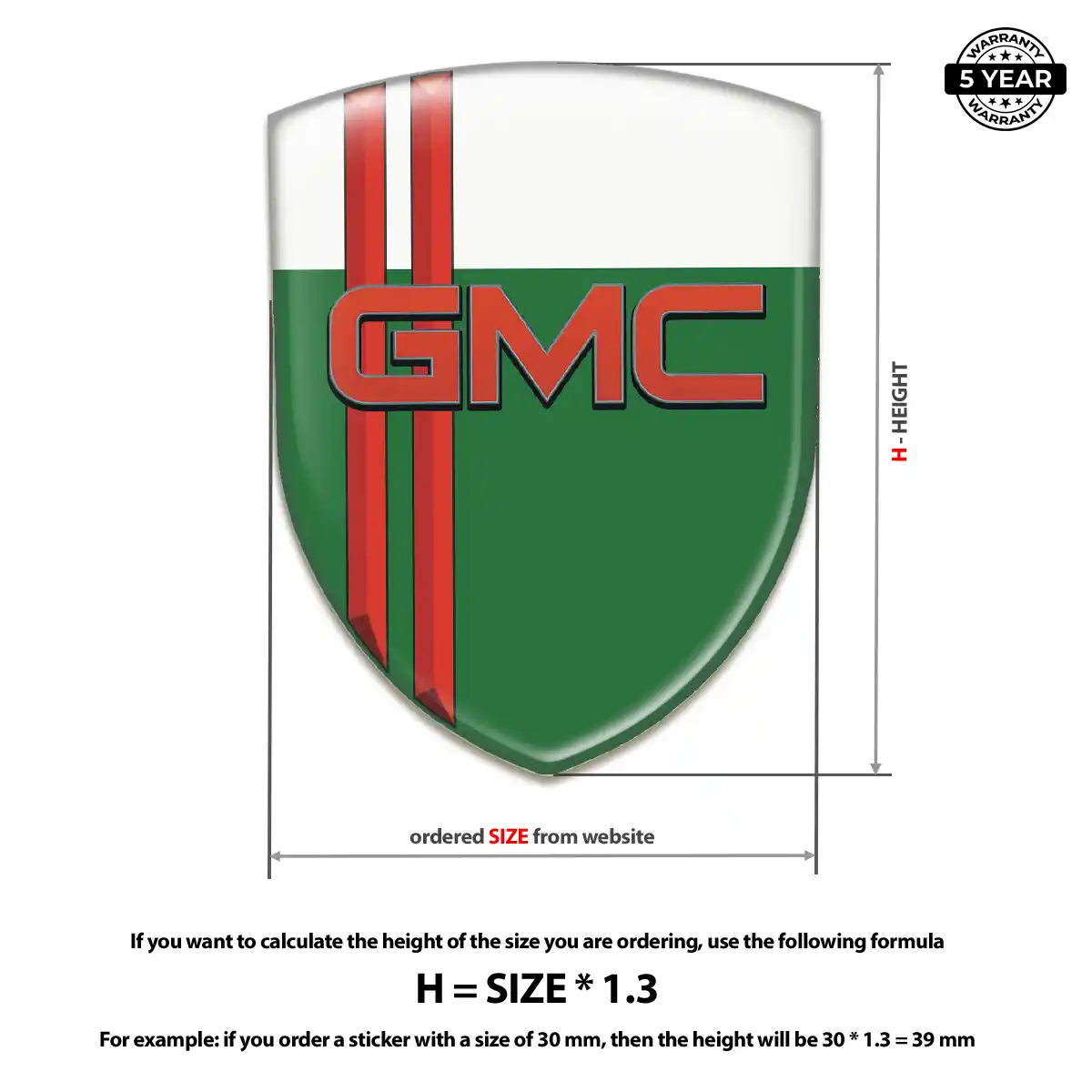 GMC Automotive Resin Decal Deluxe Edition
