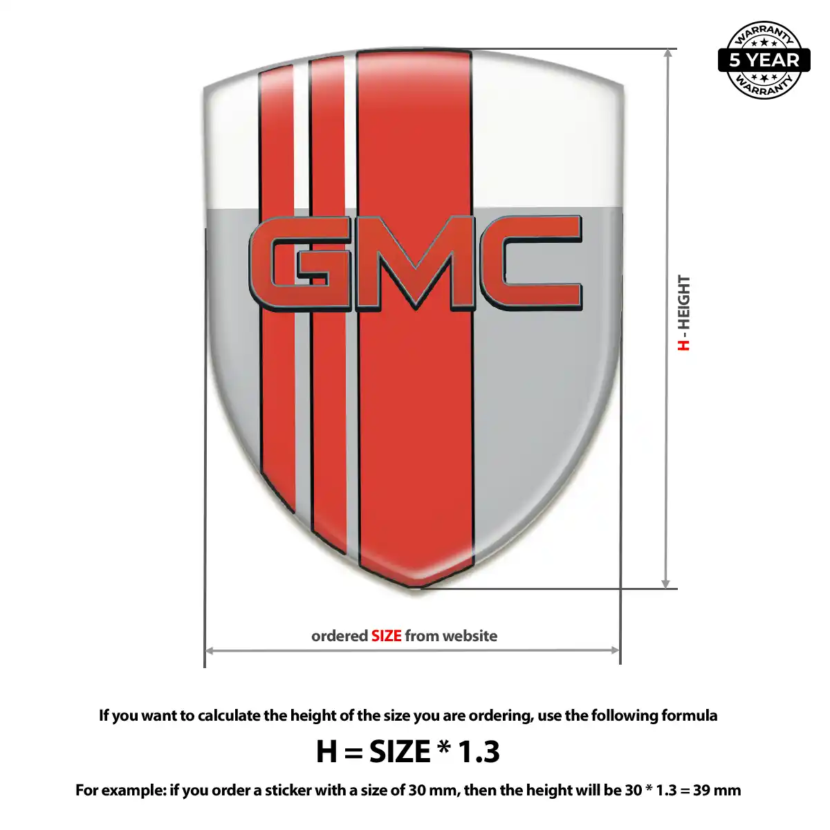 GMC Automotive Resin Decal Interior Luxe