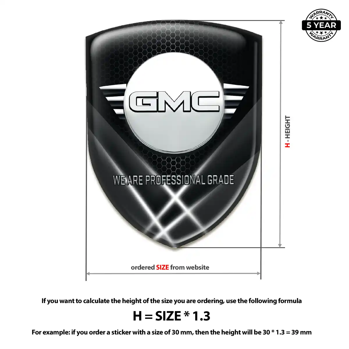 GMC Automotive Resin Decal Noble Edition