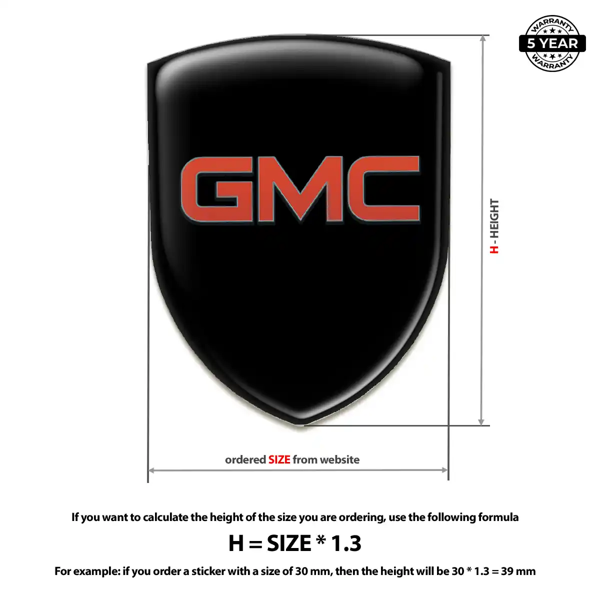 GMC Automotive Resin Decal Opulent Line