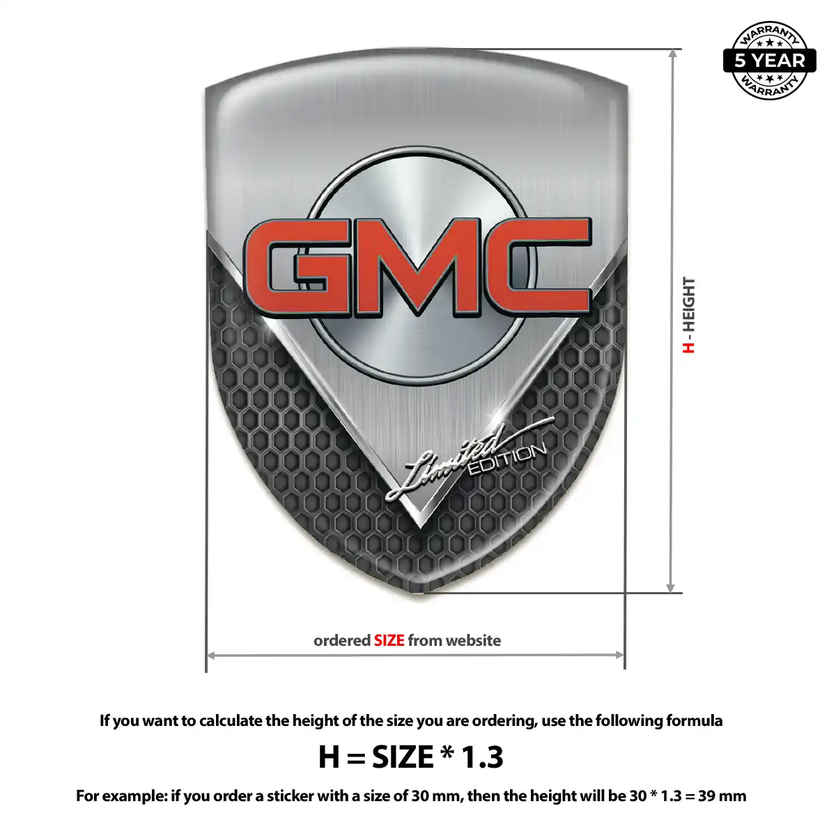 GMC Automotive Resin Decal Prestige Line