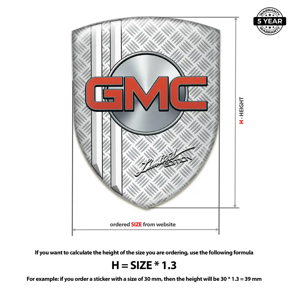 GMC Automotive Resin Decal Prime Quality