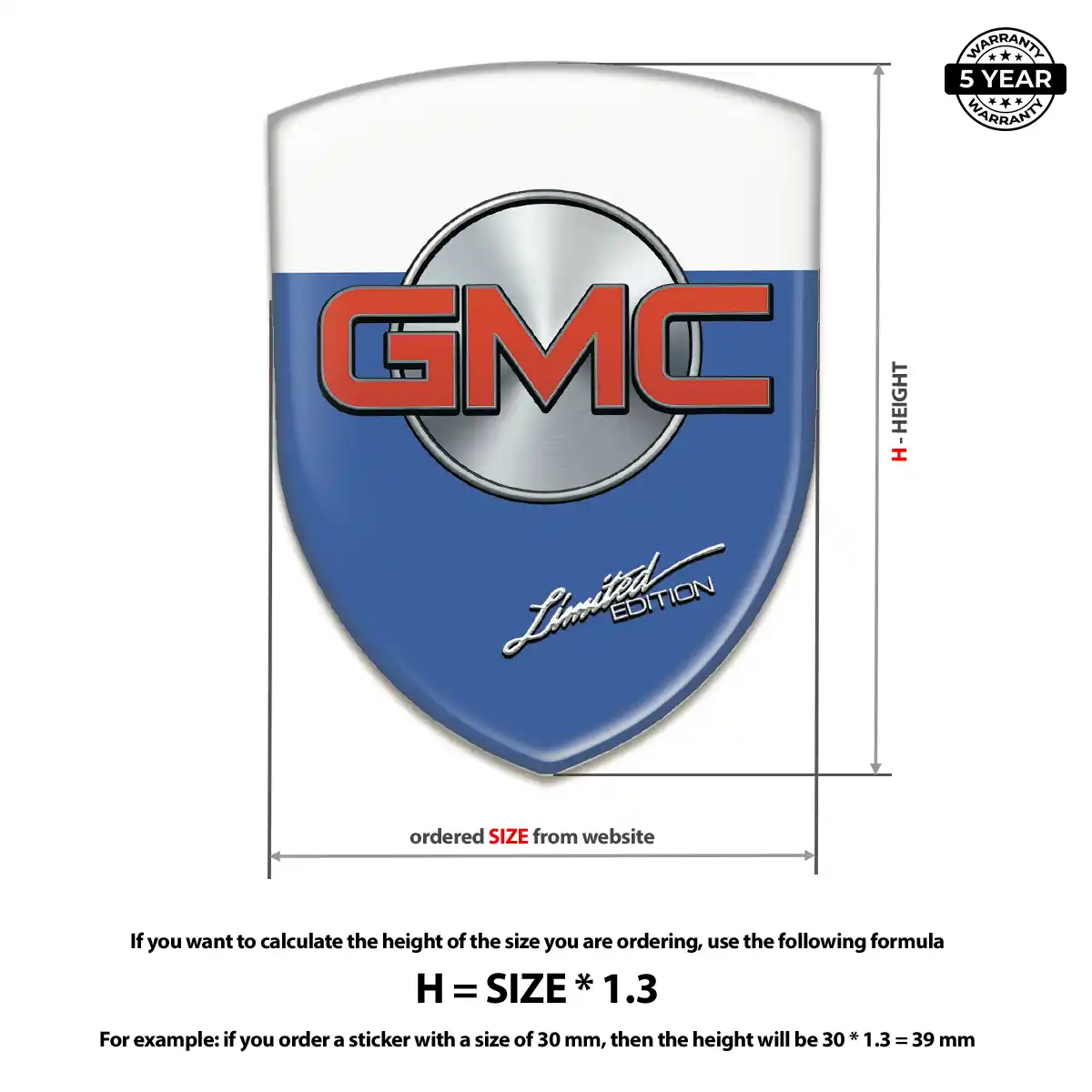 GMC Automotive Resin Decal Refined Design