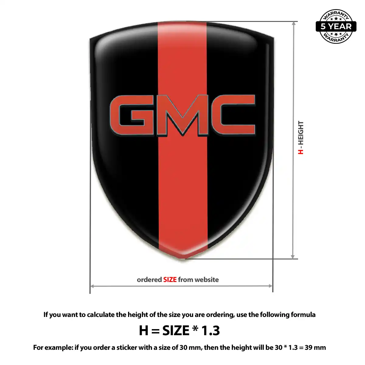 GMC Automotive Resin Decal Resin Elite
