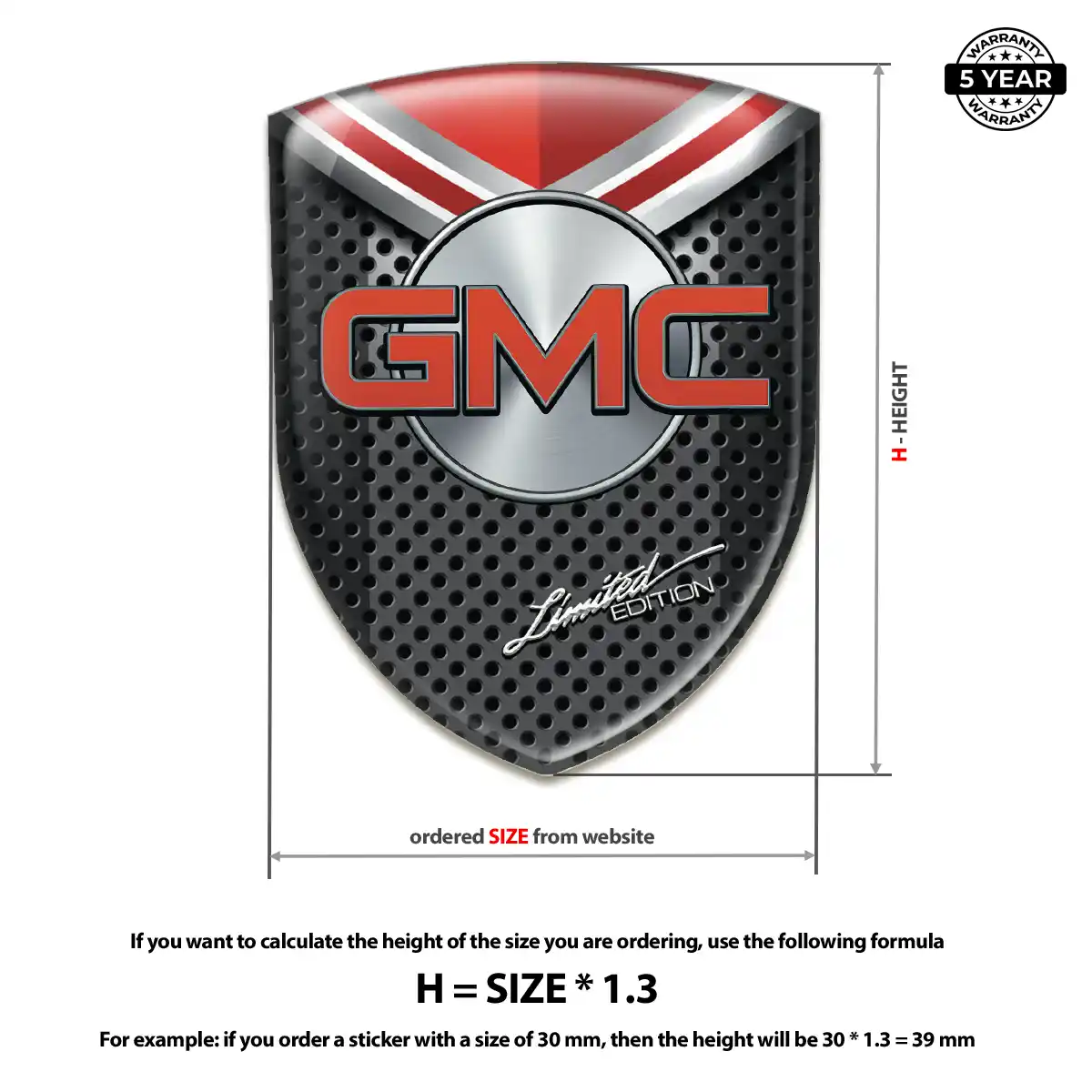 GMC Automotive Resin Decal Resin Luxe