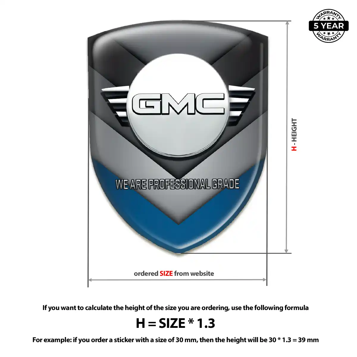 GMC Car Badge Sticker Exclusive Series