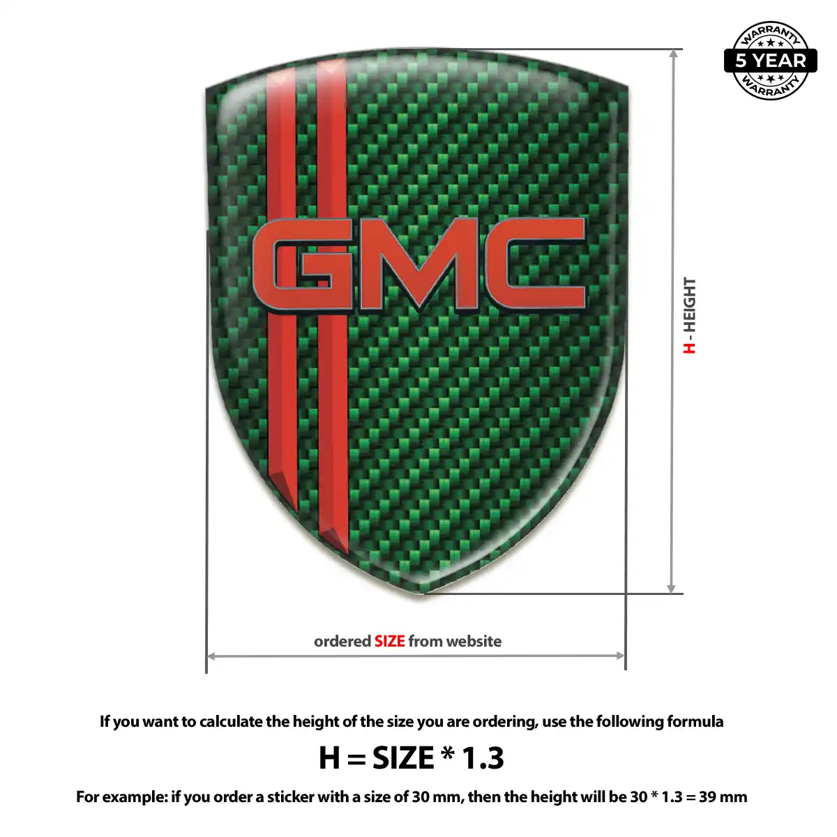 GMC Car Badge Sticker Superior Craft