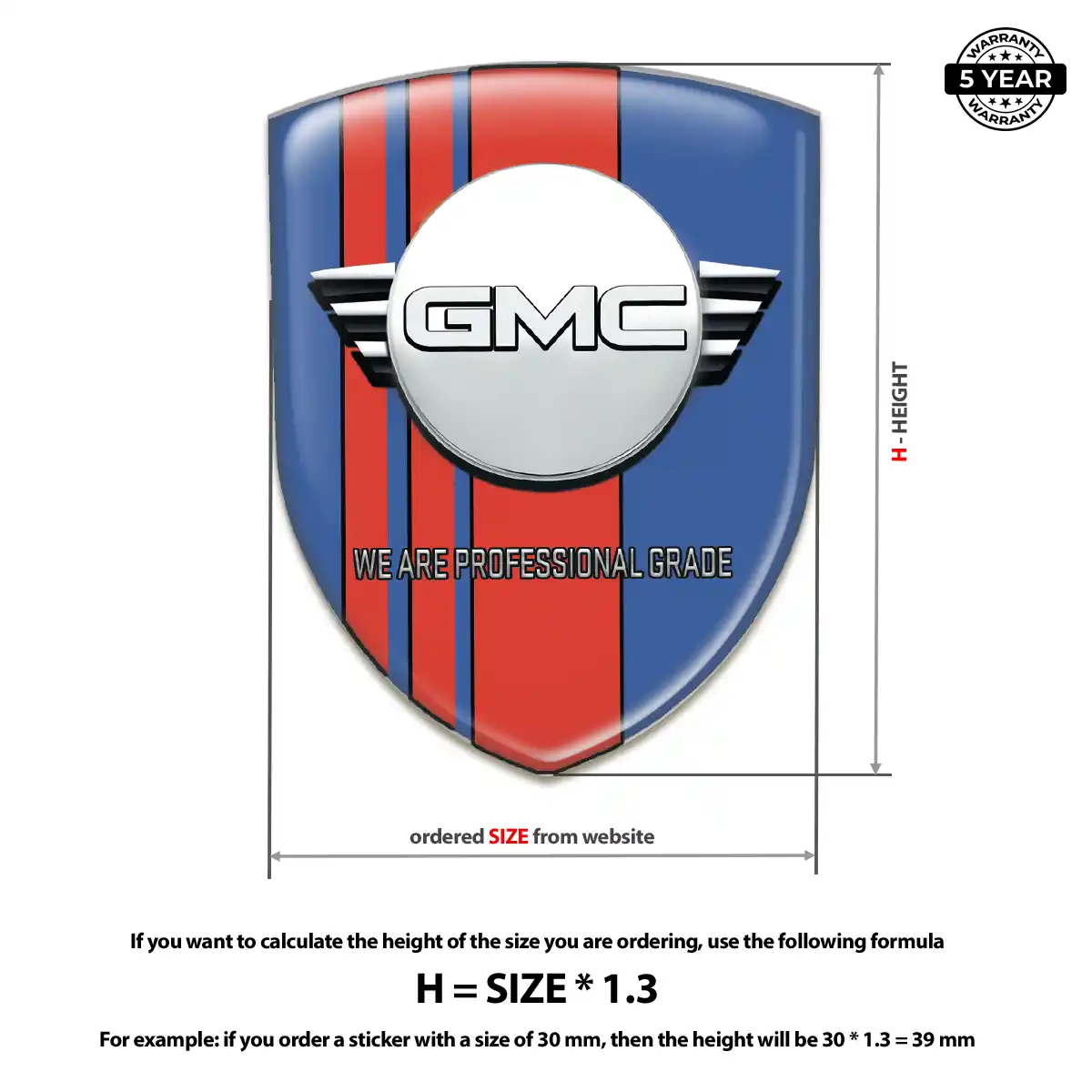 GMC Car Emblem Decal Elite Edition