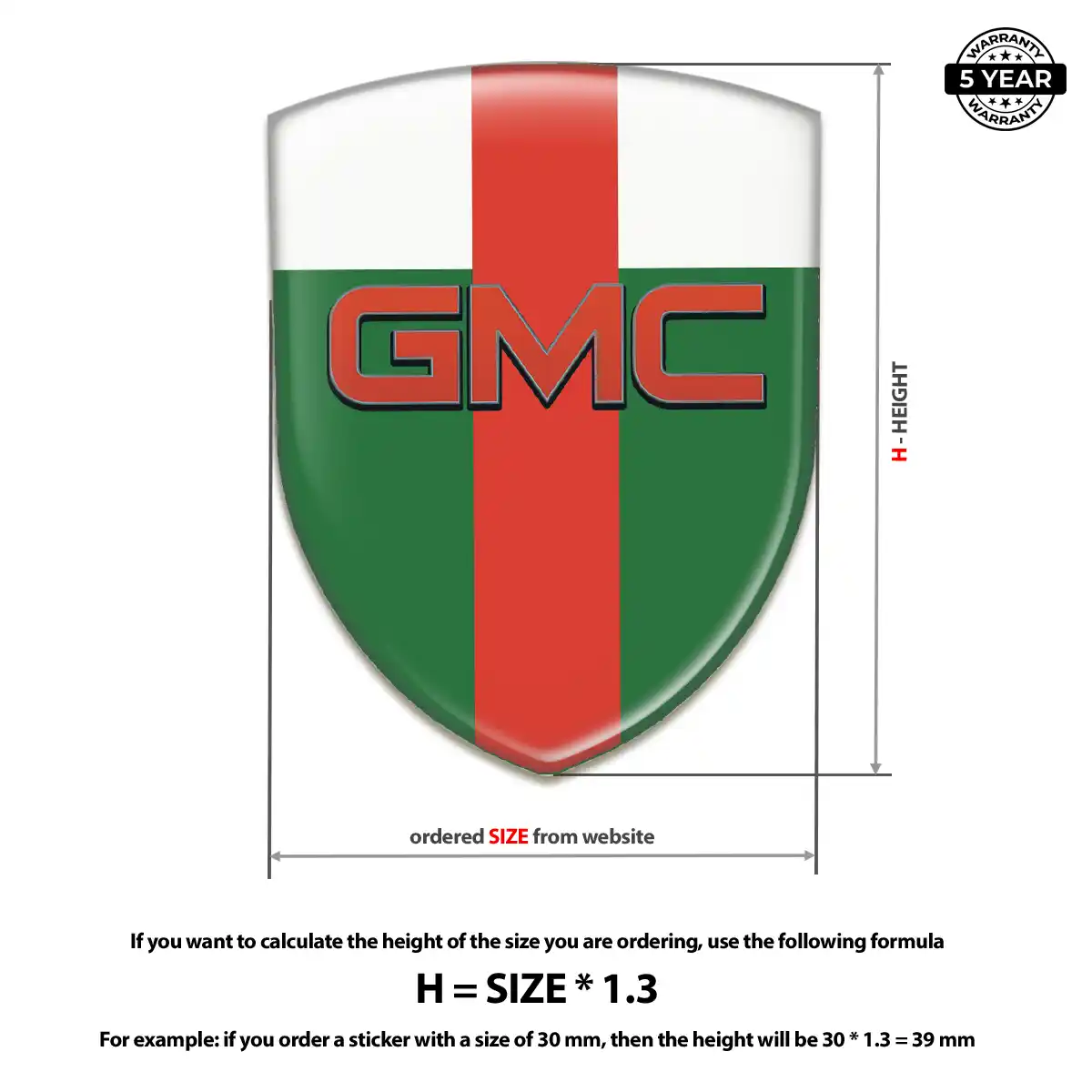 GMC Car Emblem Decal Exclusive Series