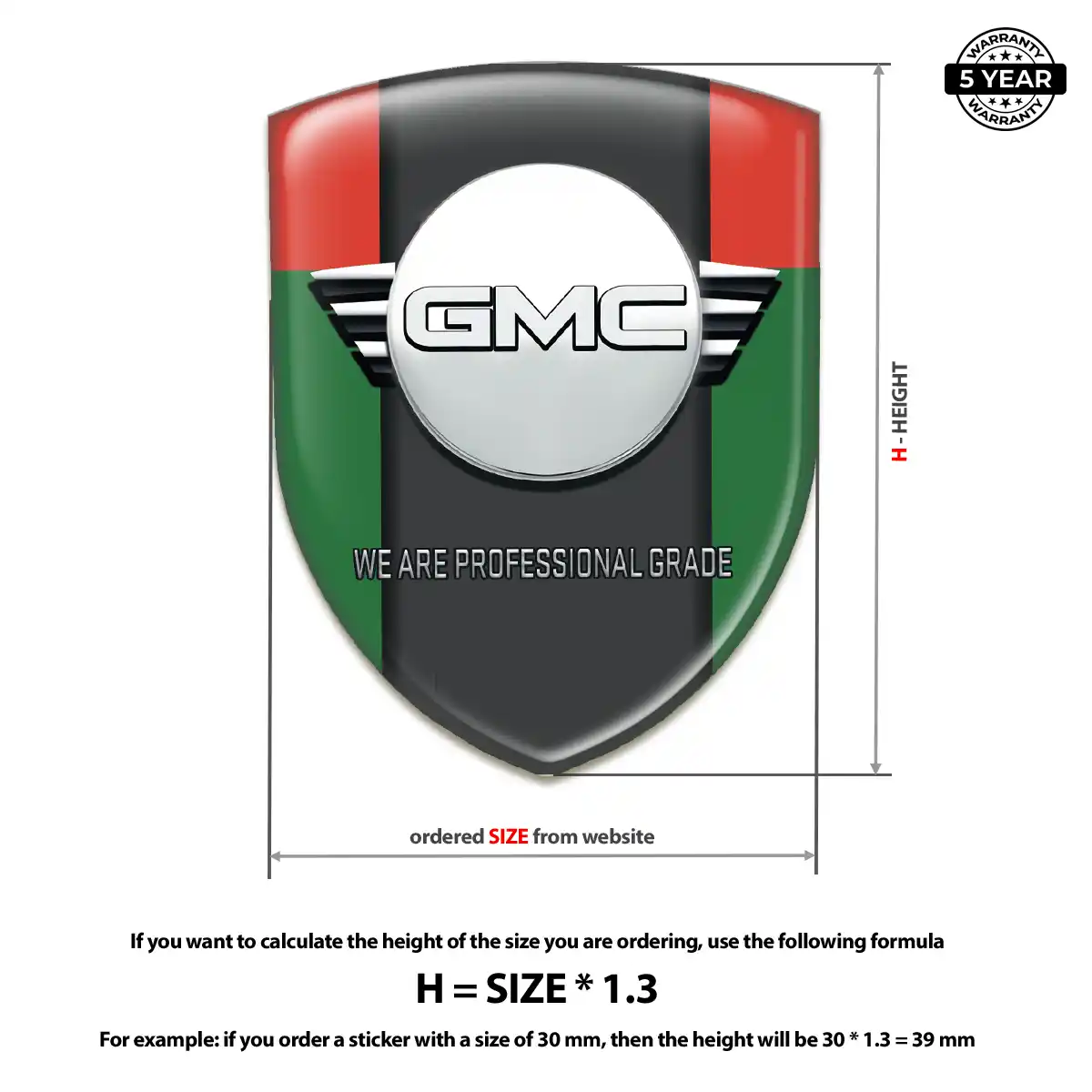 GMC Car Emblem Decal Interior Luxe