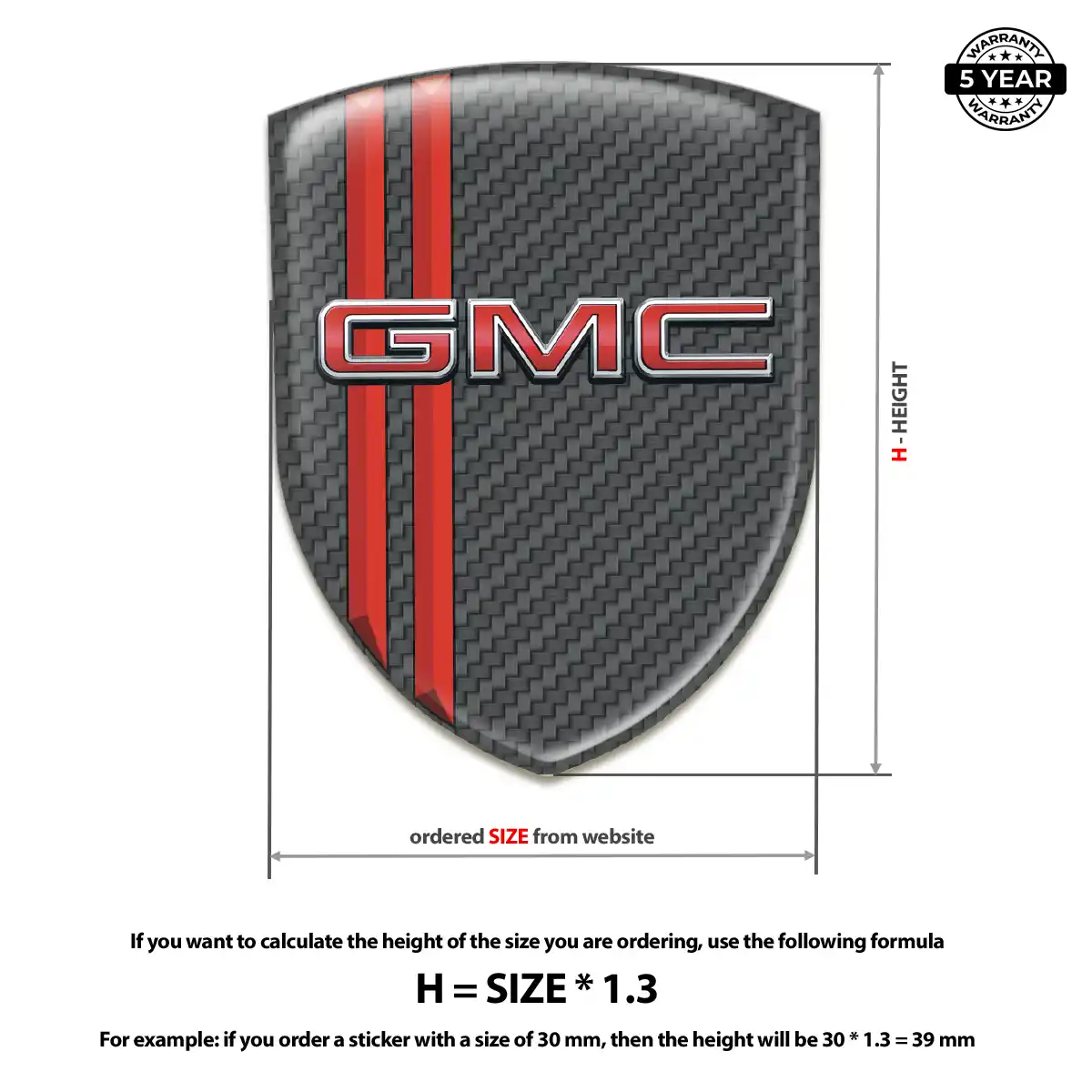 GMC Car Emblem Decal Noble Edition