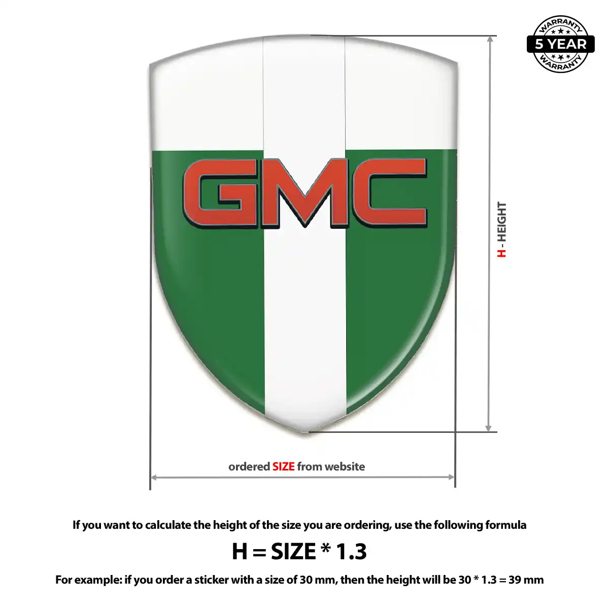 GMC Car Emblem Decal Prestige Line