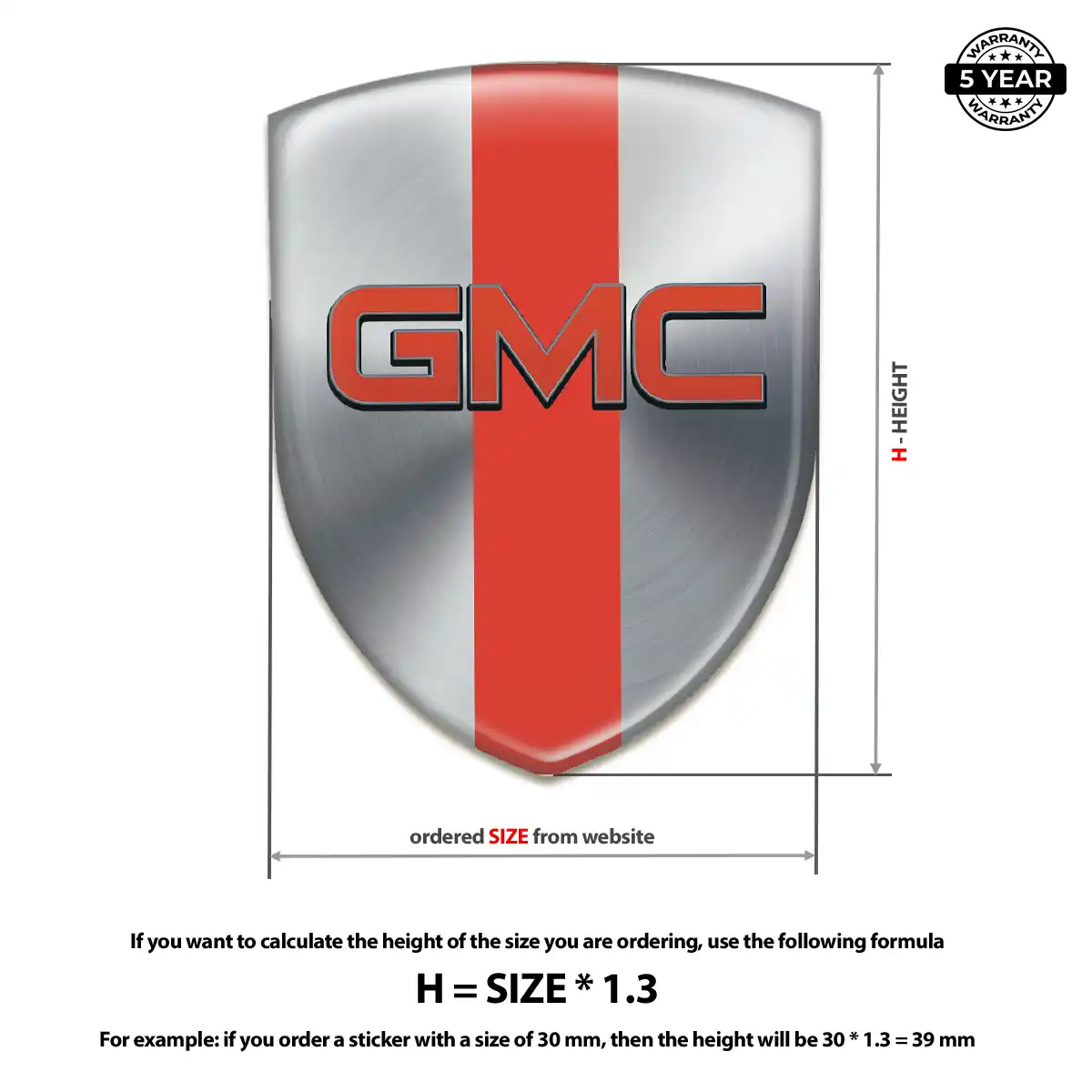 GMC Car Emblem Decal Superior Craft