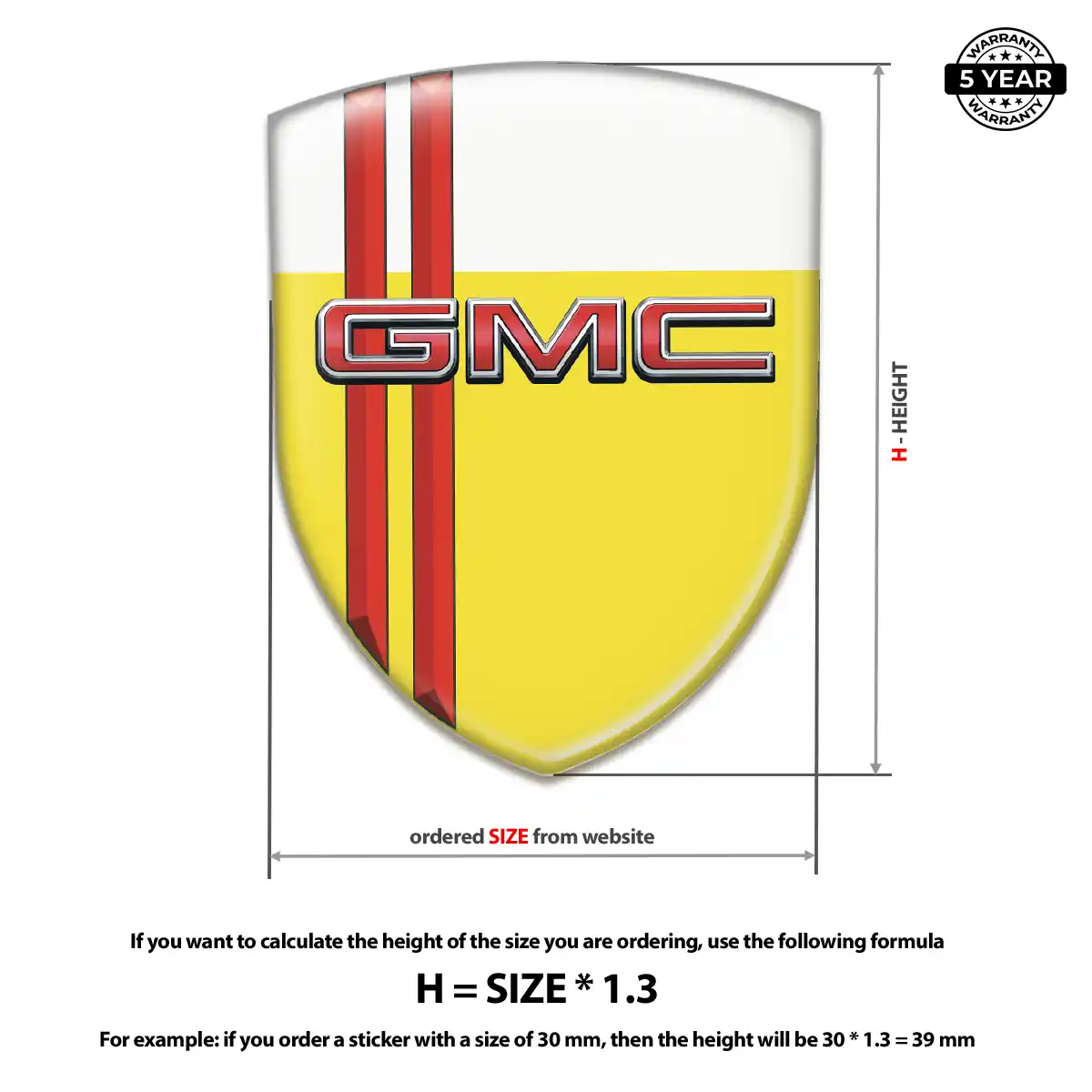 GMC Car Emblem Overlay Prestige Line
