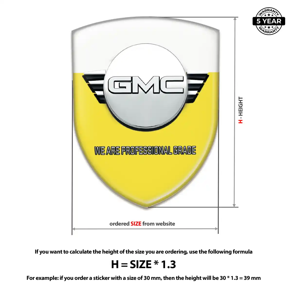 GMC Car Emblem Overlay Resin Elite