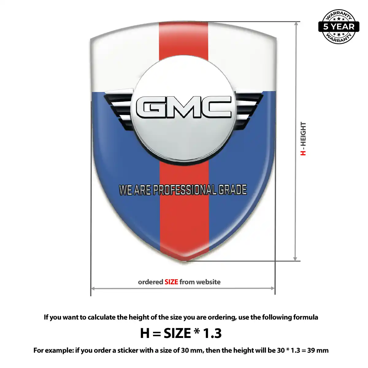 GMC Car Emblem Overlay Signature Grade