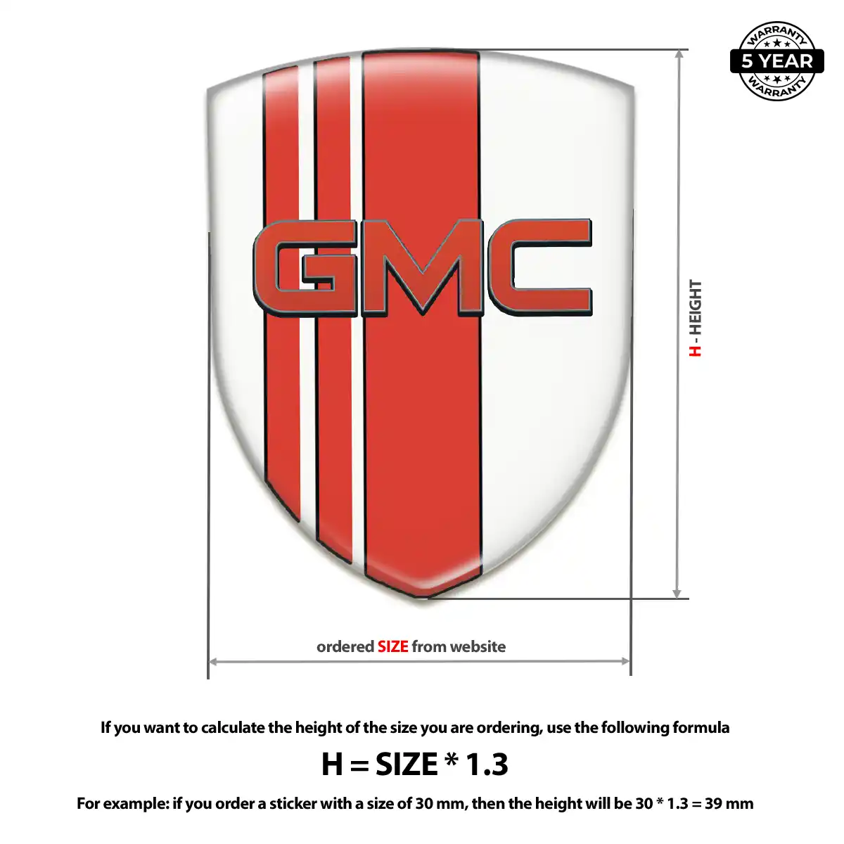 GMC Car Emblem Sticker Elite Edition