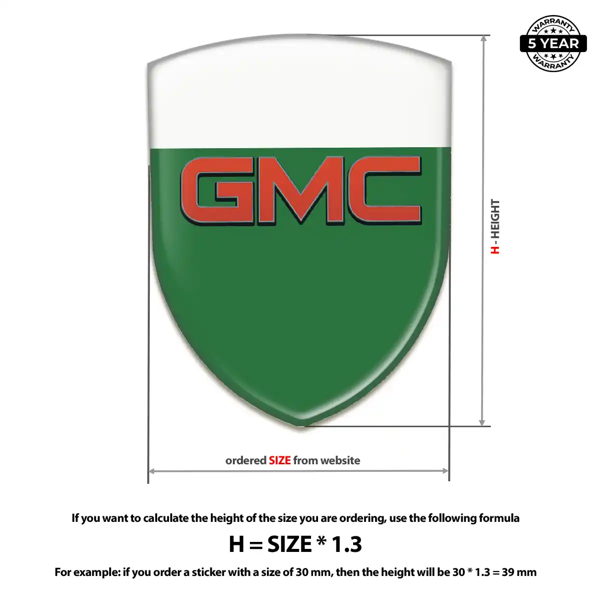 GMC Car Emblem Sticker Interior Luxe