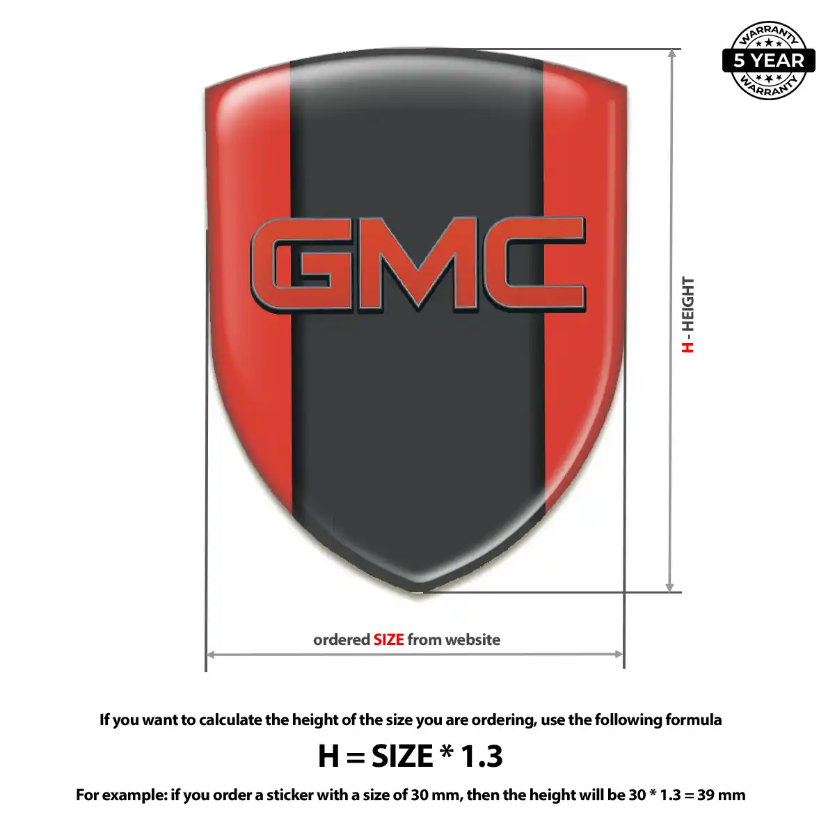 GMC Car Emblem Sticker Noble Edition