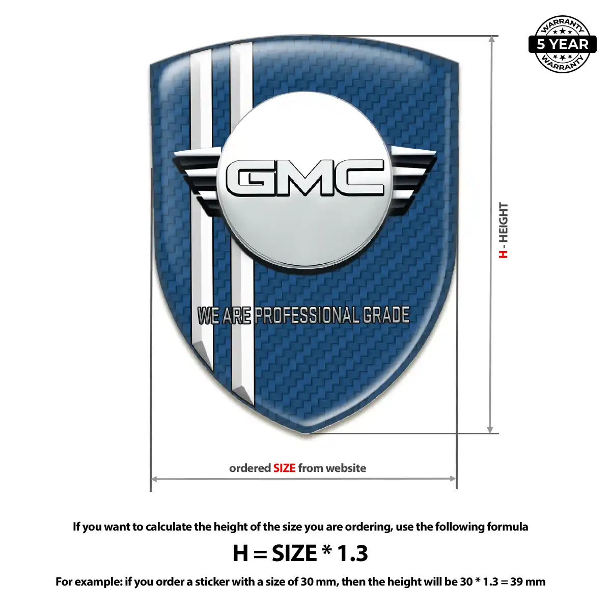 GMC Car Emblem Sticker Prime Quality