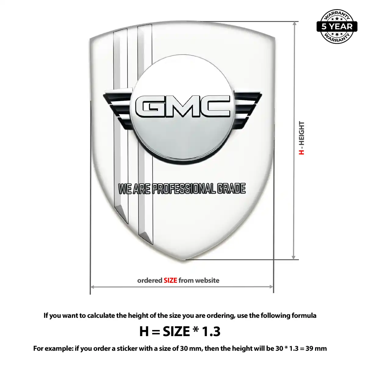 GMC Car Emblem Sticker Sleek Style