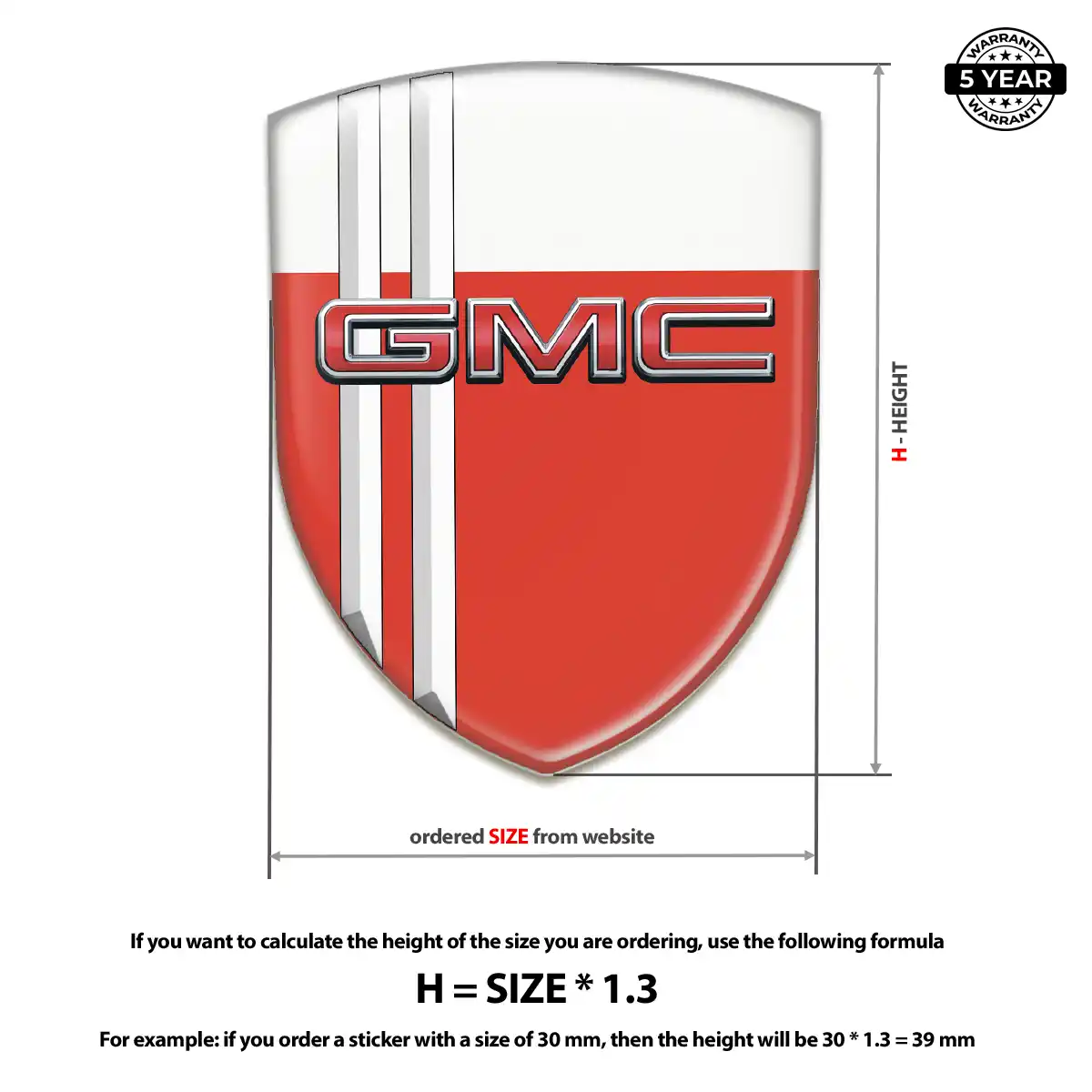 GMC Car Logo Decal Deluxe Edition