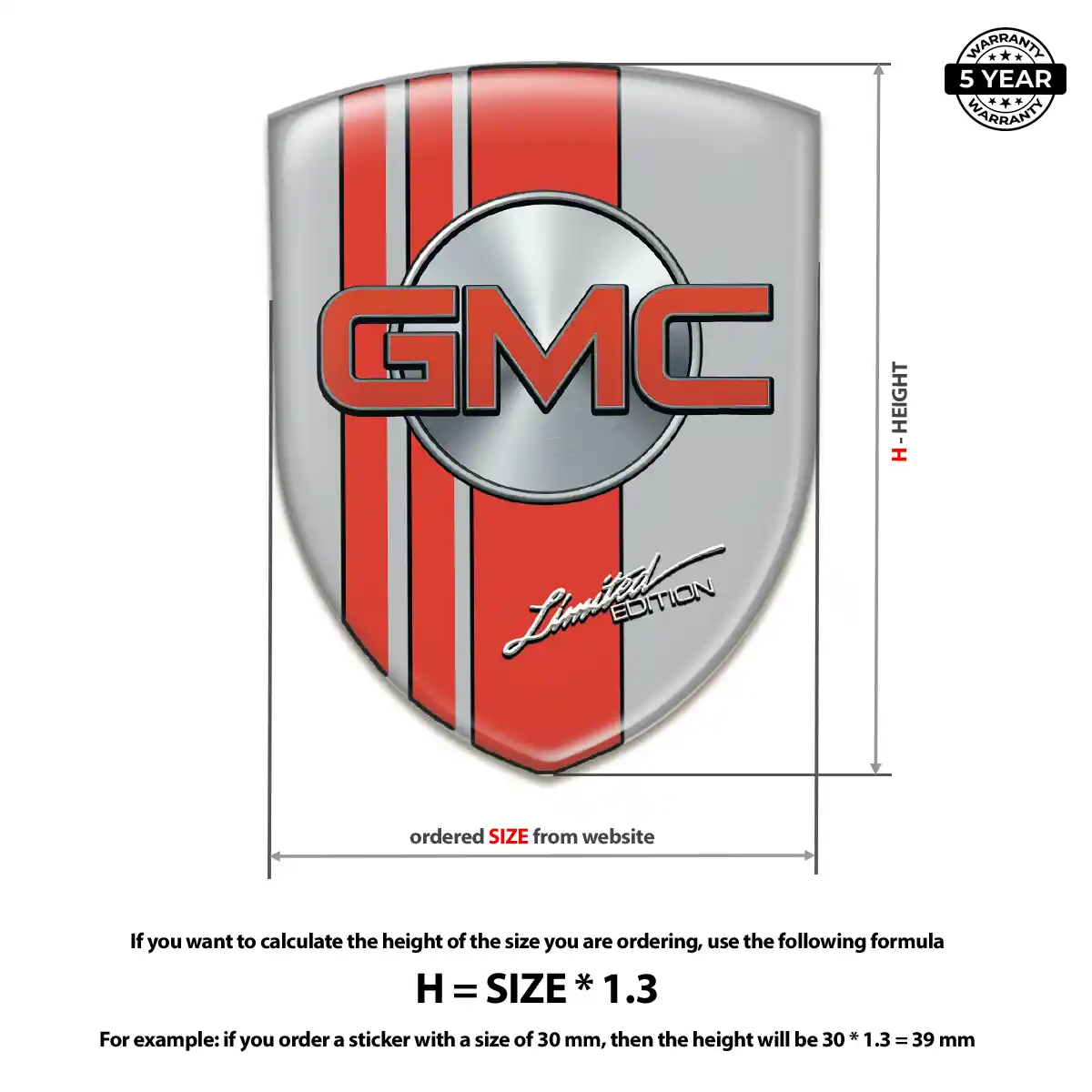 GMC Car Logo Decal Elite Edition