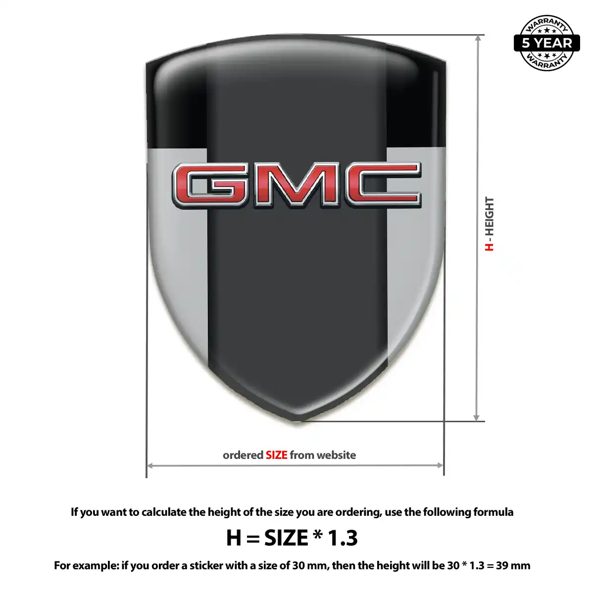 GMC Car Logo Decal Elite Finish