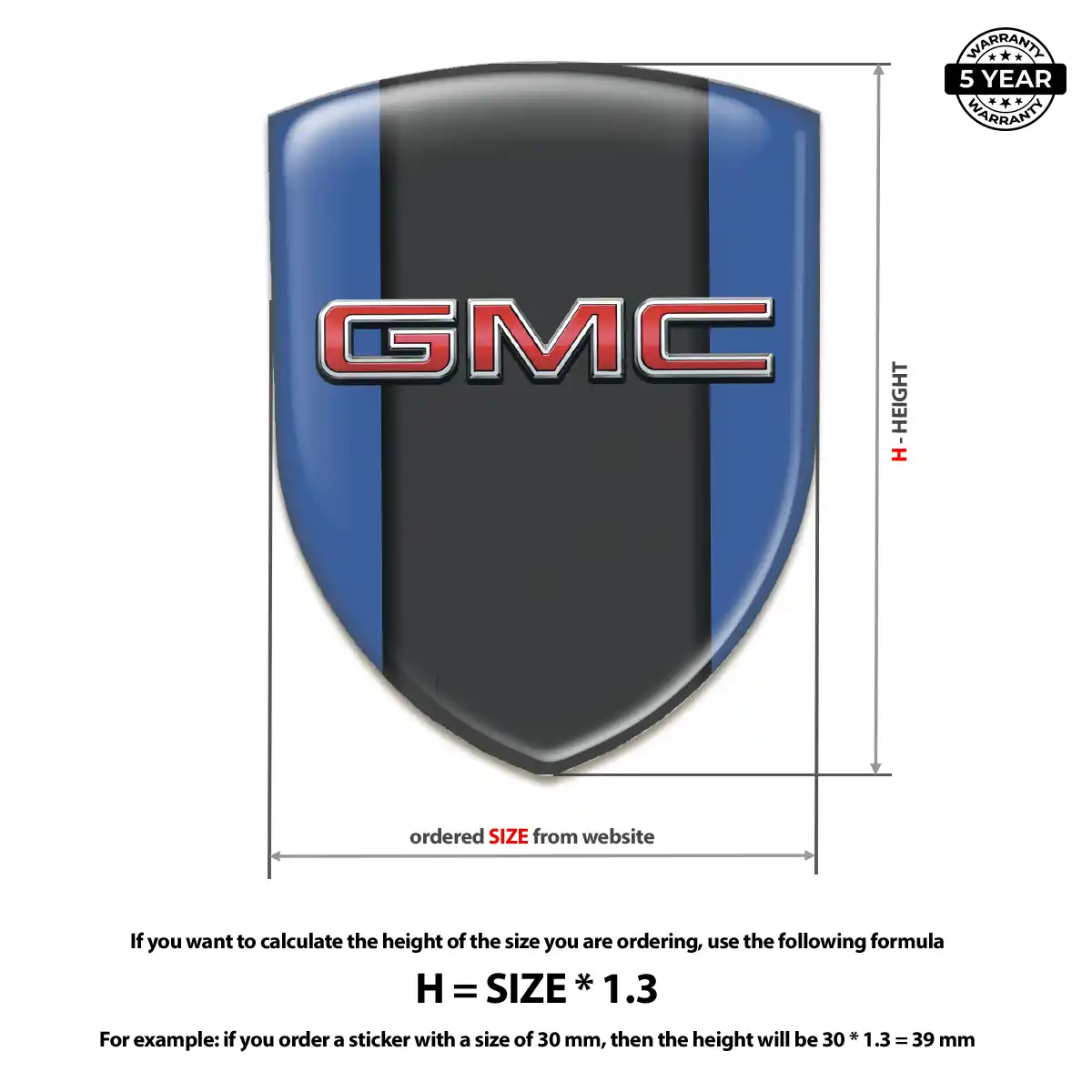 GMC Car Logo Decal Noble Edition