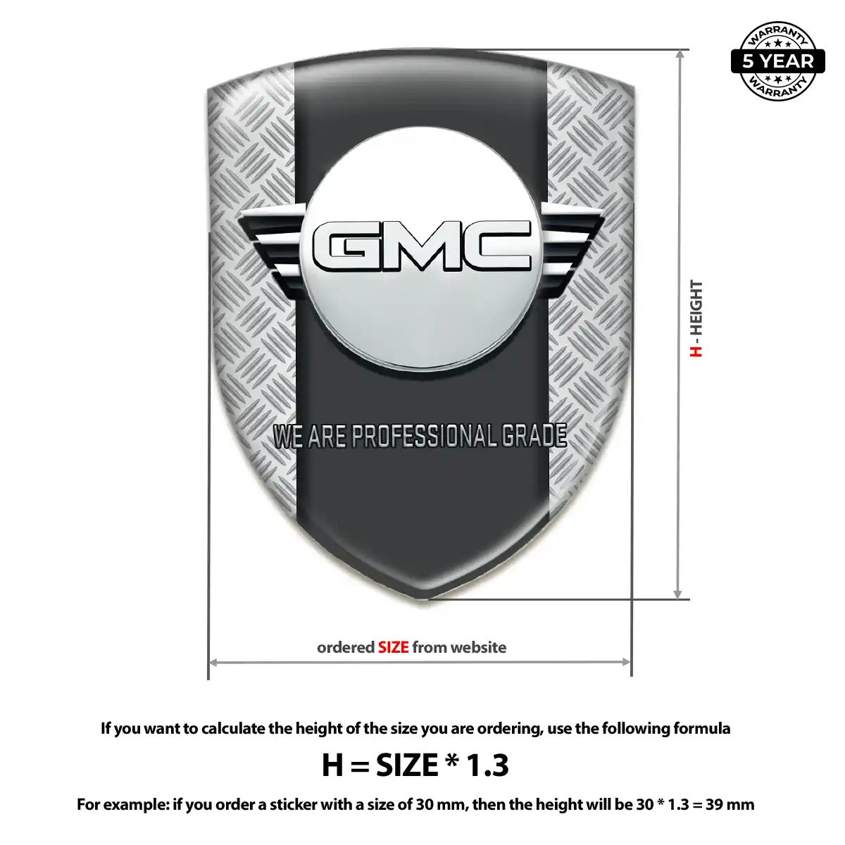 GMC Car Logo Decal Prestige Line
