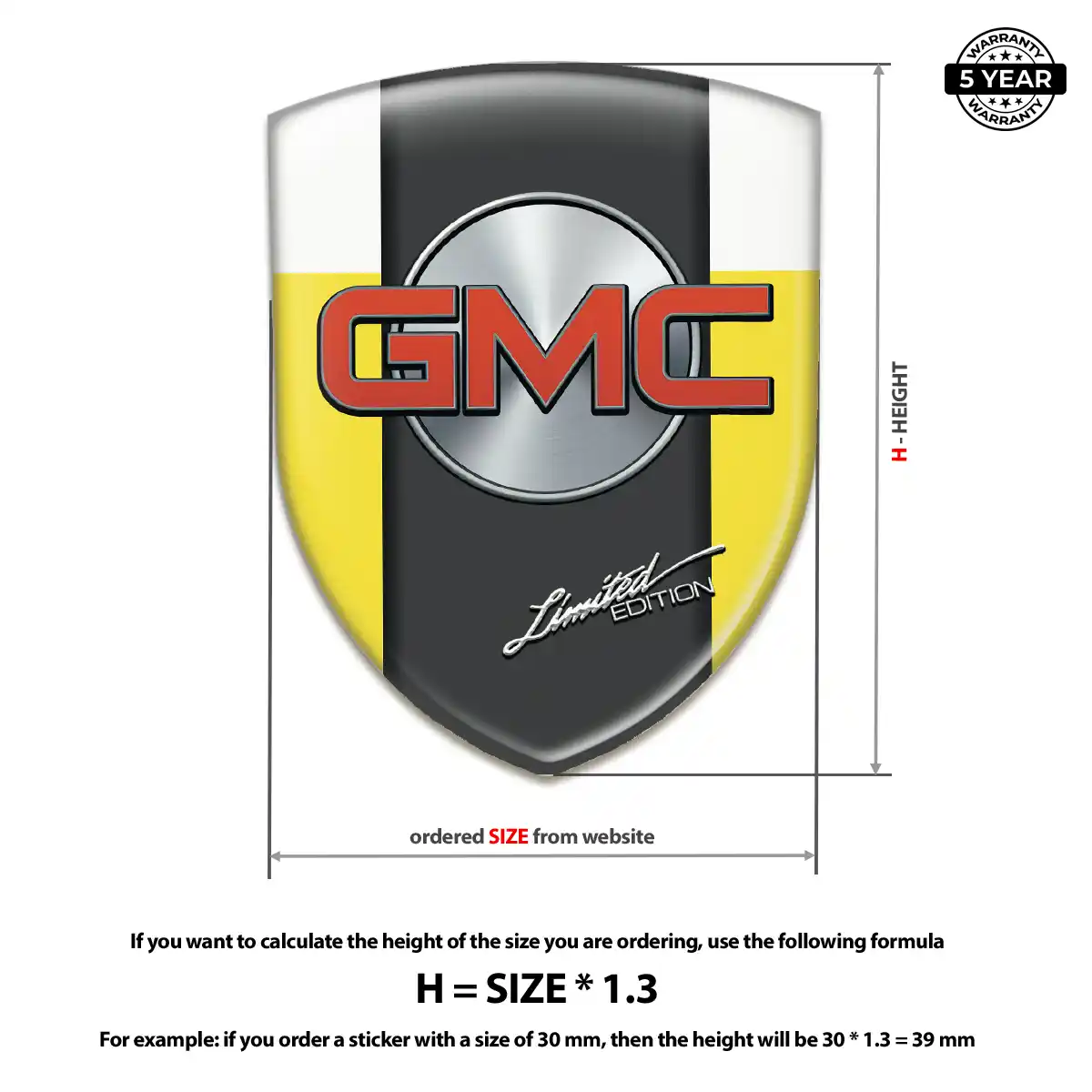GMC Car Logo Decal Prime Quality