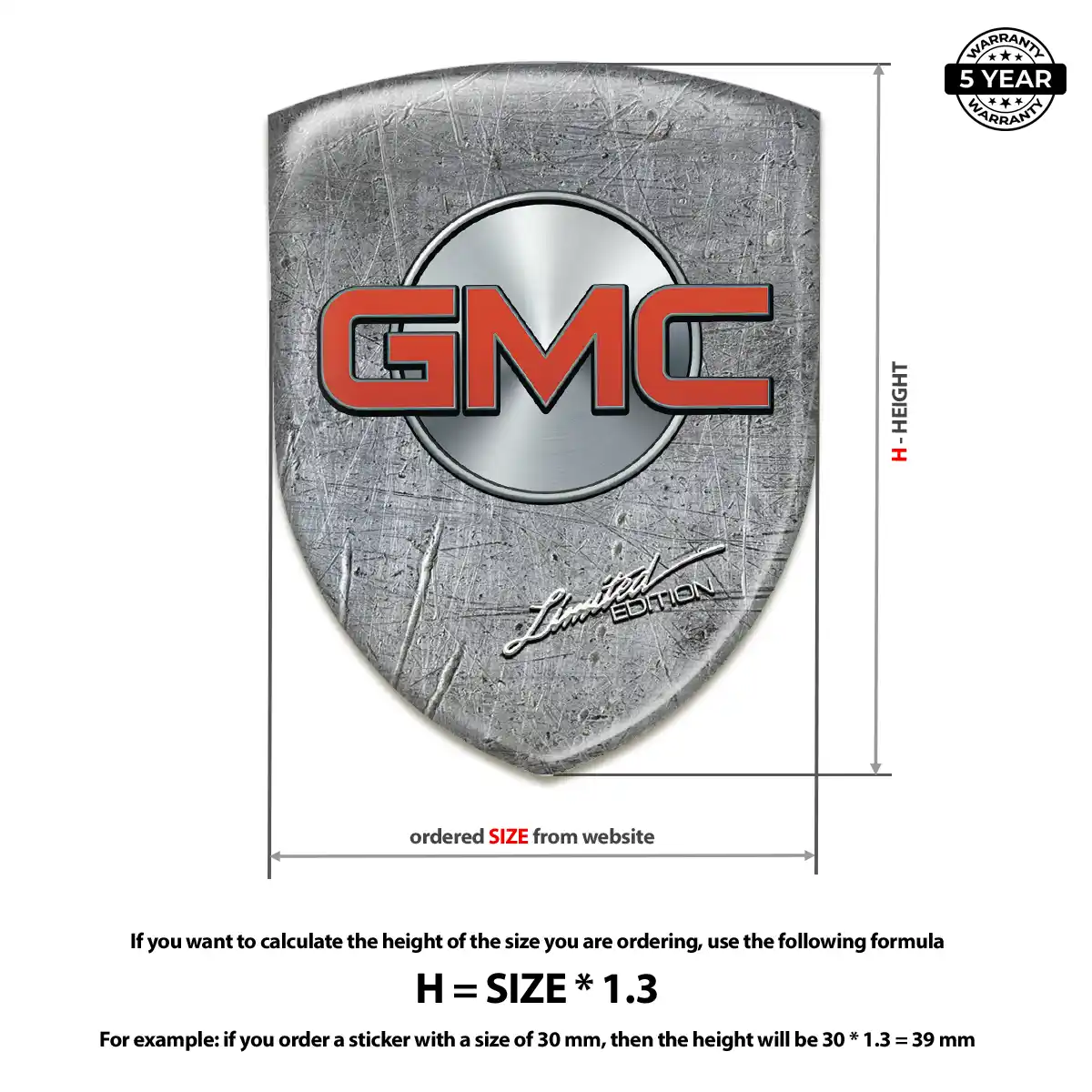 GMC Car Logo Decal Refined Design
