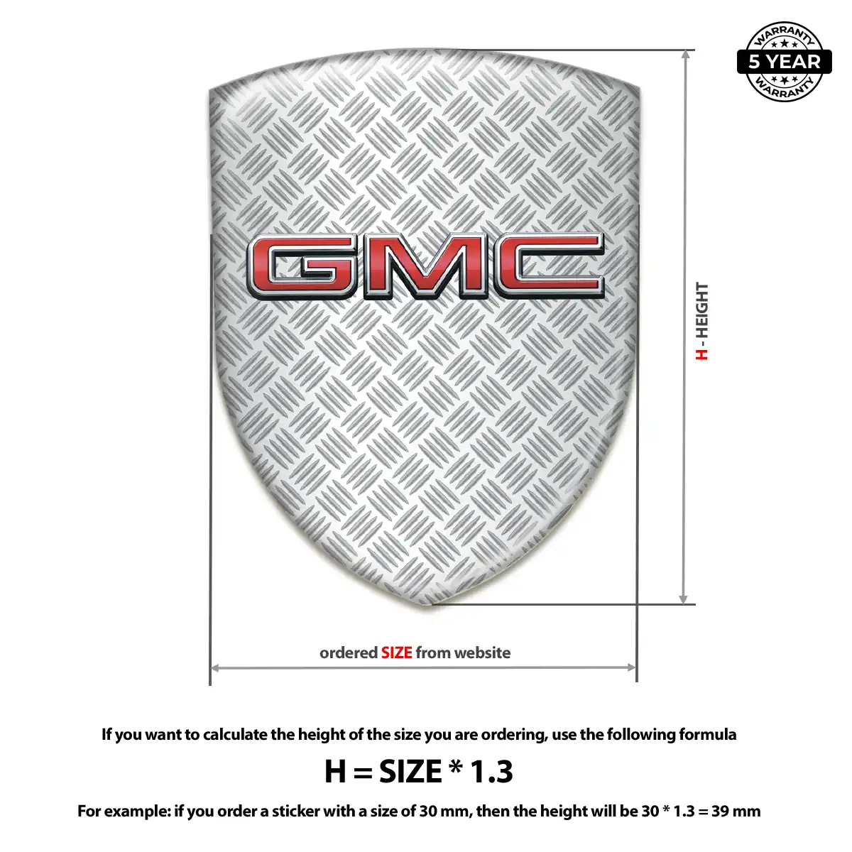 GMC Car Logo Decal Resin Elite
