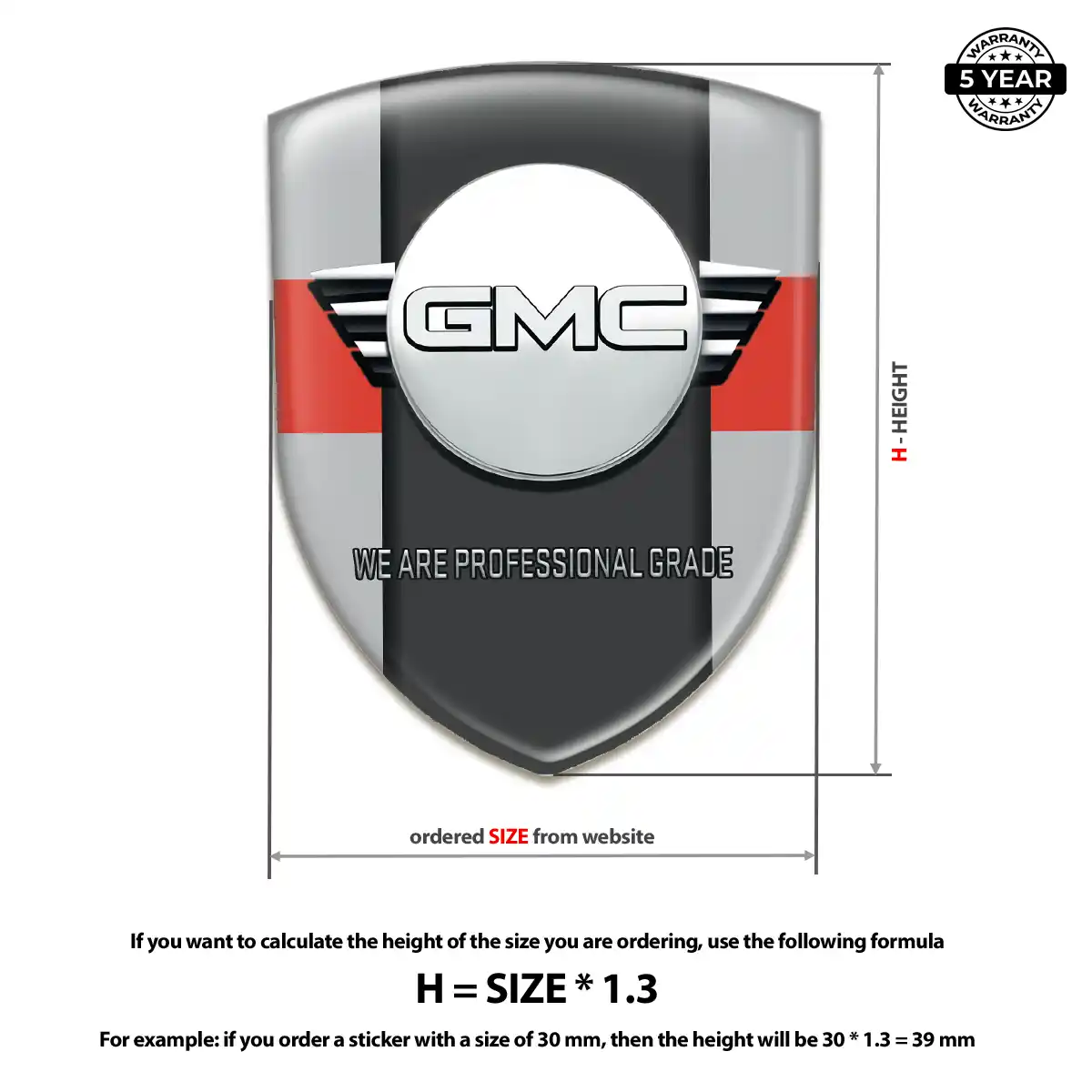 GMC Crest Logo Emblem Deluxe Edition