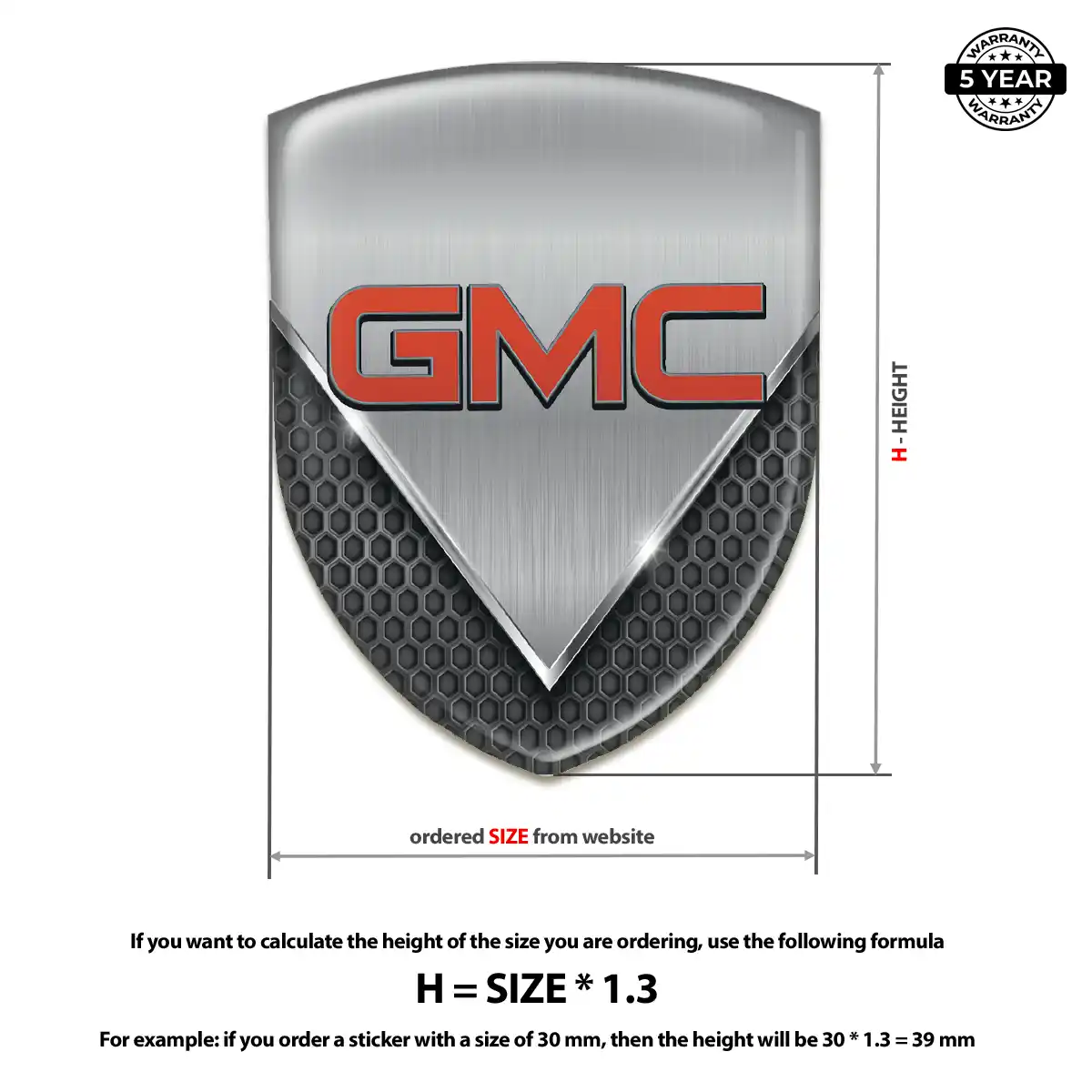 GMC Crest Logo Emblem Elite Finish