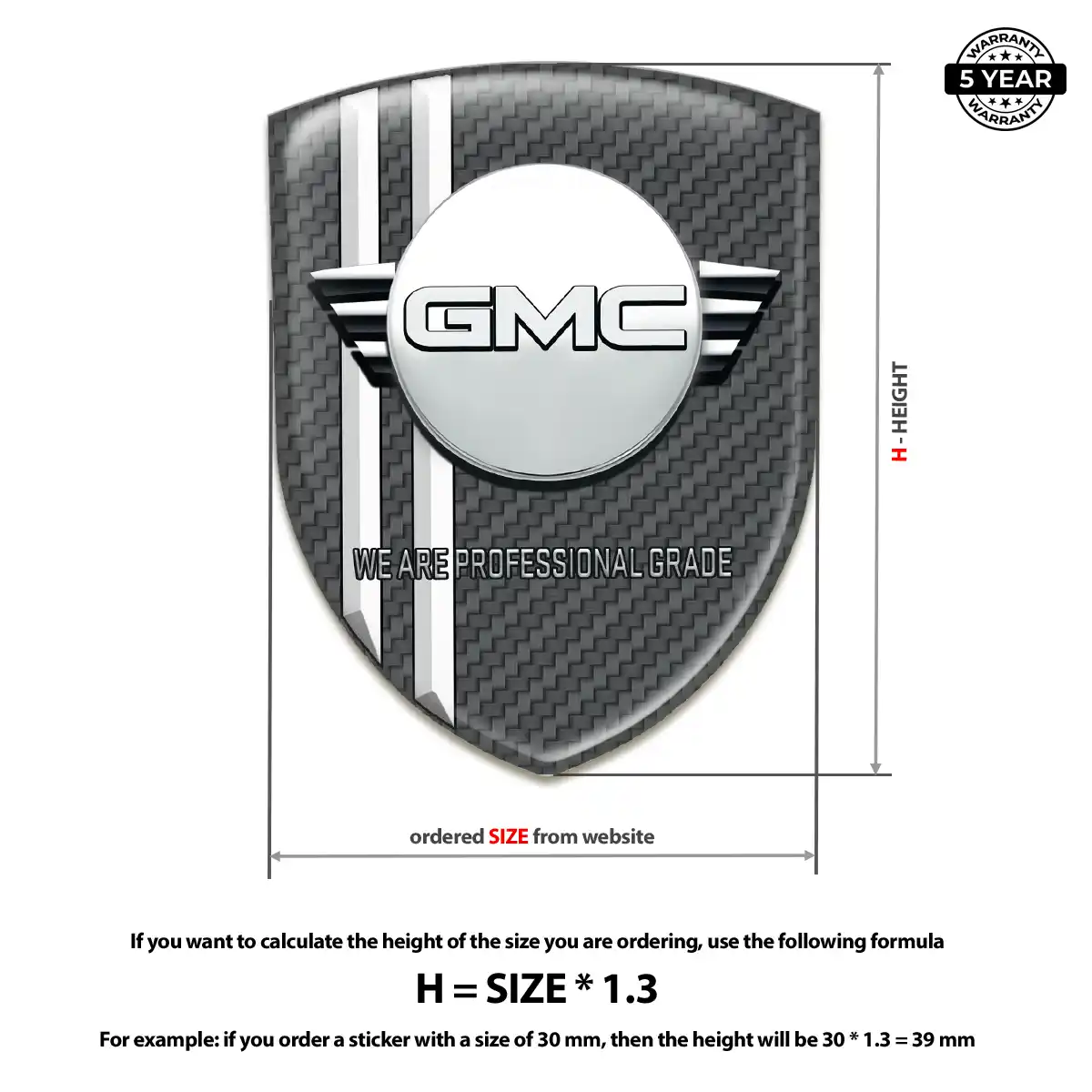 GMC Crest Logo Emblem Prime Quality