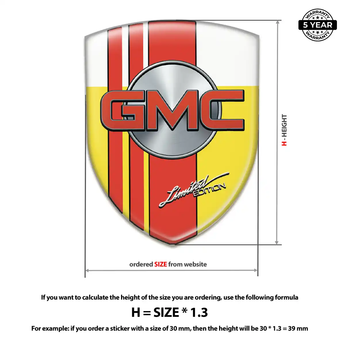 GMC Crest Logo Emblem Resin Elite