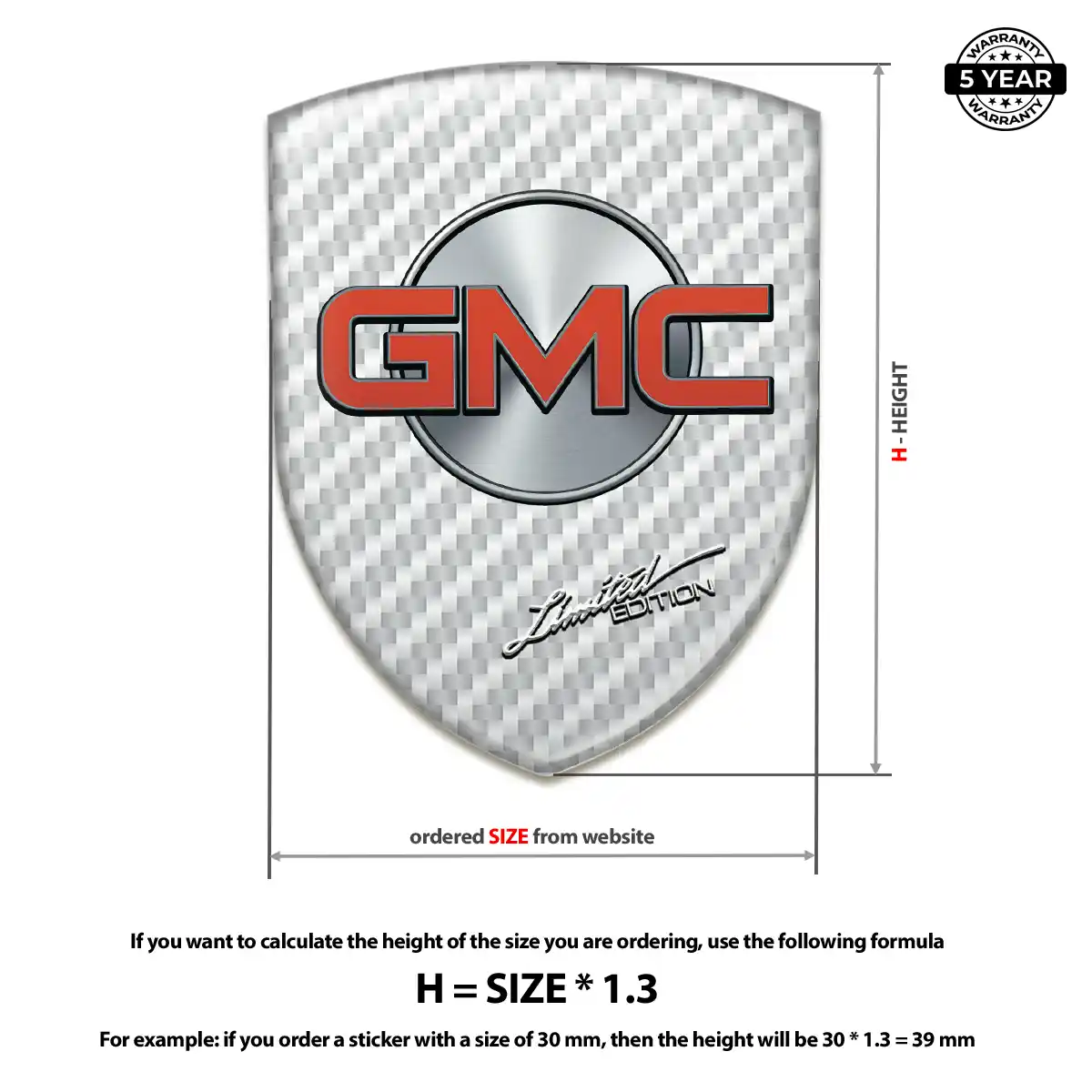 GMC Crest Logo Emblem Resin Luxe