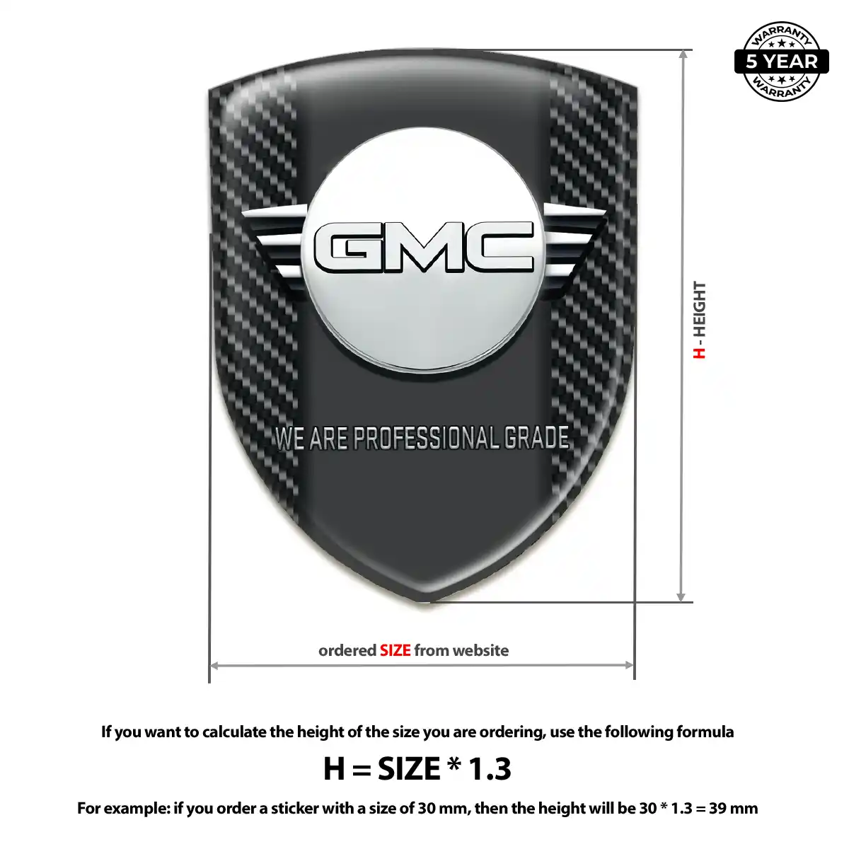 GMC Crest Logo Emblem Signature Grade